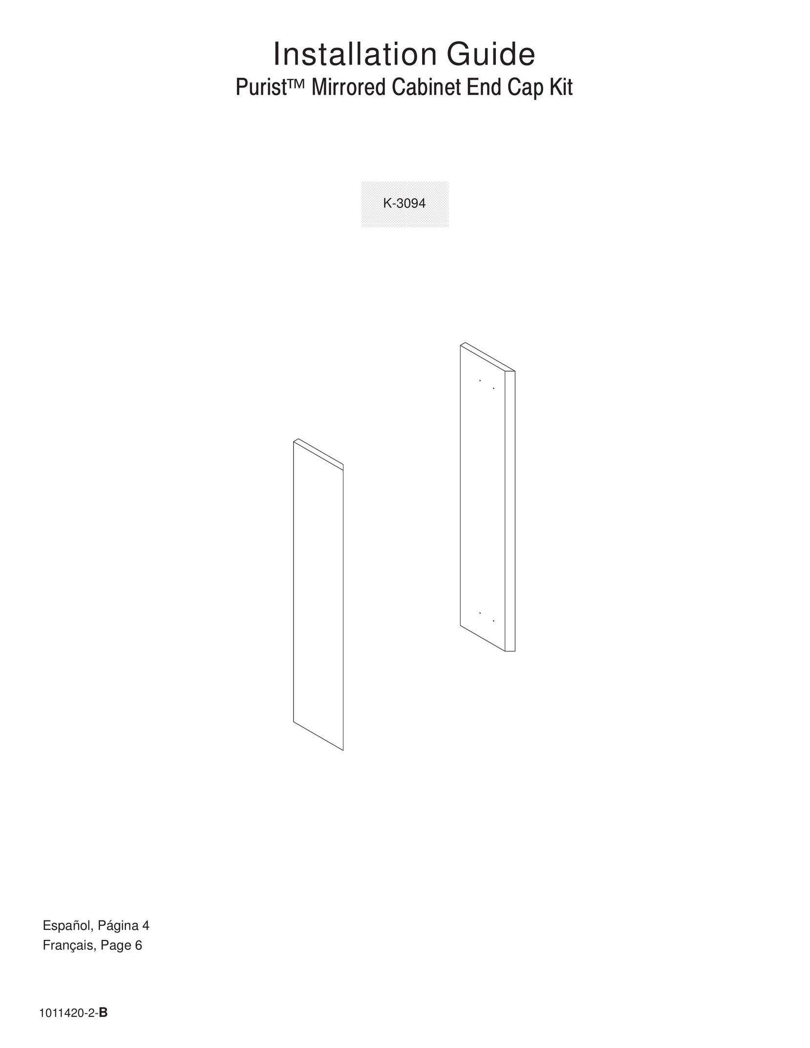 Kohler 1011420-2-B Indoor Furnishings User Manual