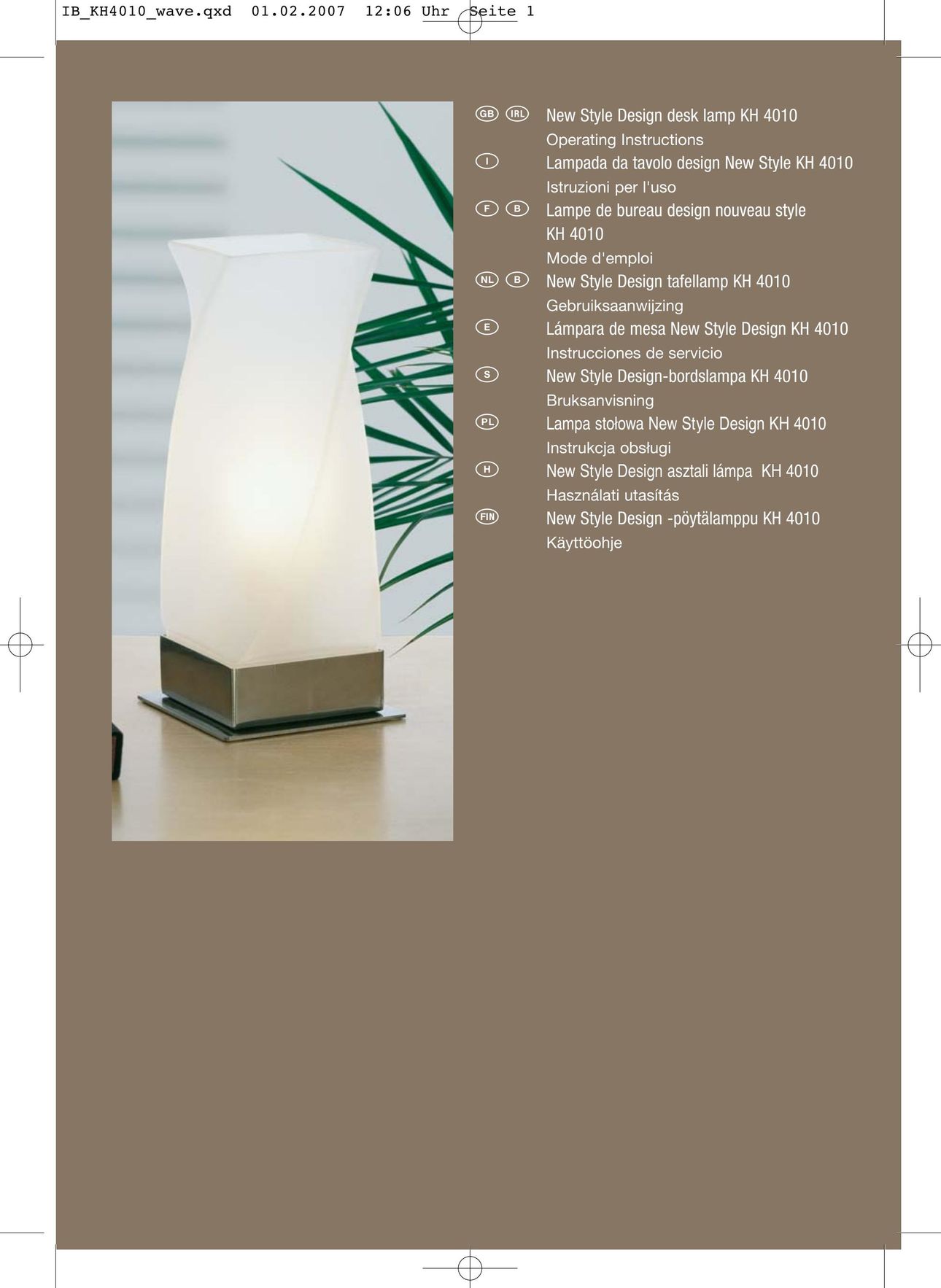 Kompernass KH 4010 Indoor Furnishings User Manual