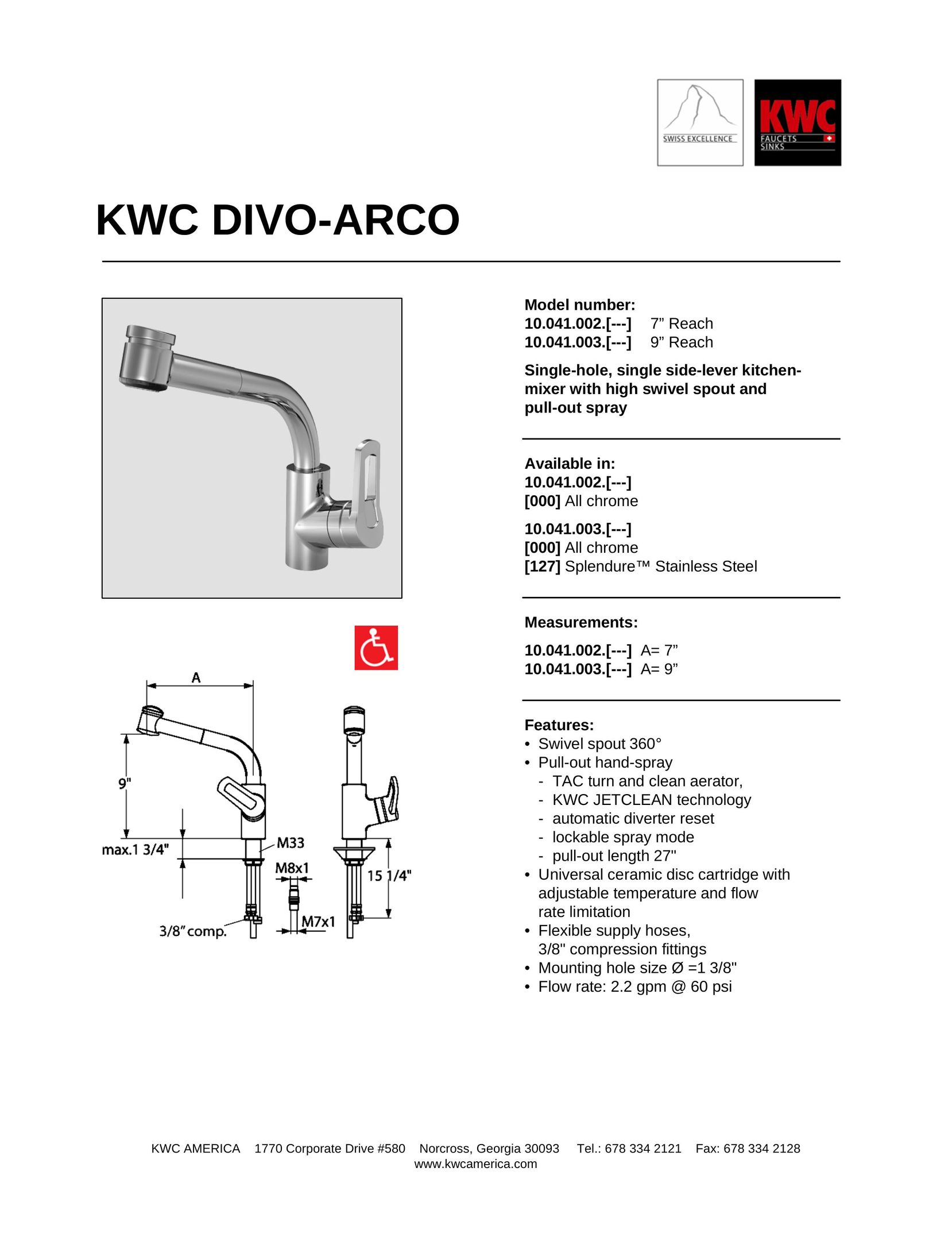 KWC 10.041.003 Indoor Furnishings User Manual