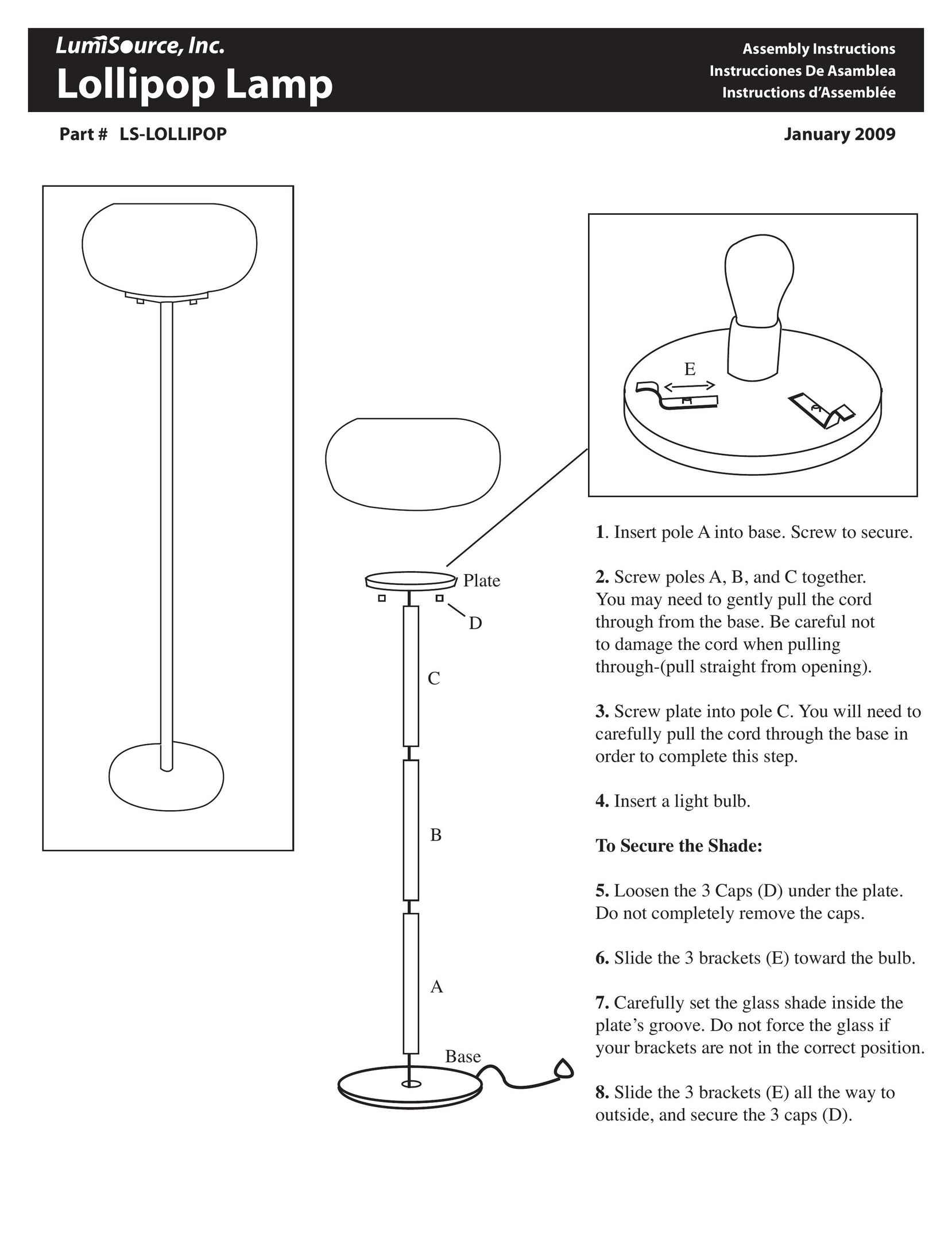LumiSource LS-LOLLIPOP Indoor Furnishings User Manual