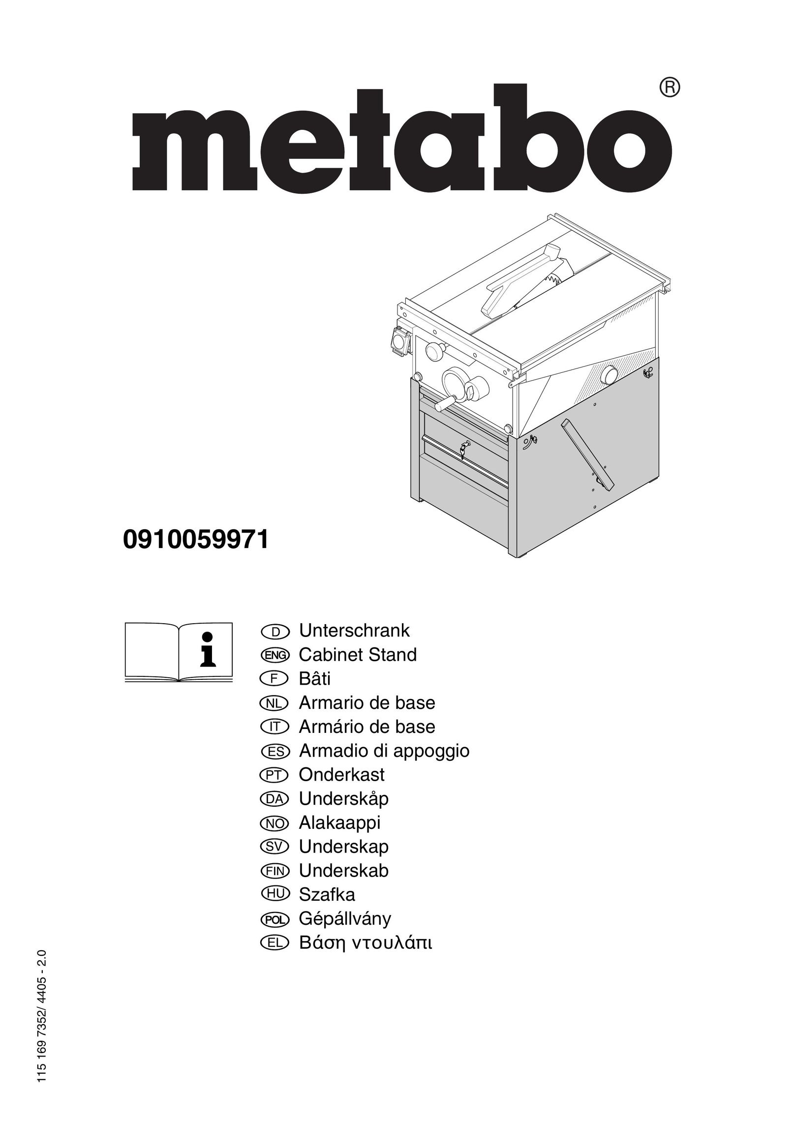 Metabo 0910059971 Indoor Furnishings User Manual