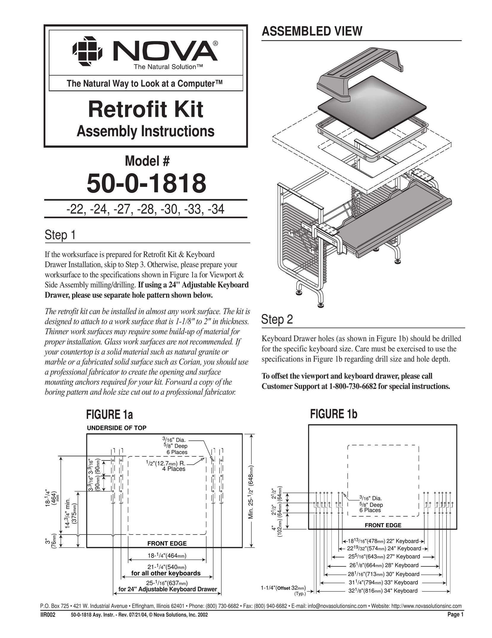 Nova 50-0-1818 Indoor Furnishings User Manual