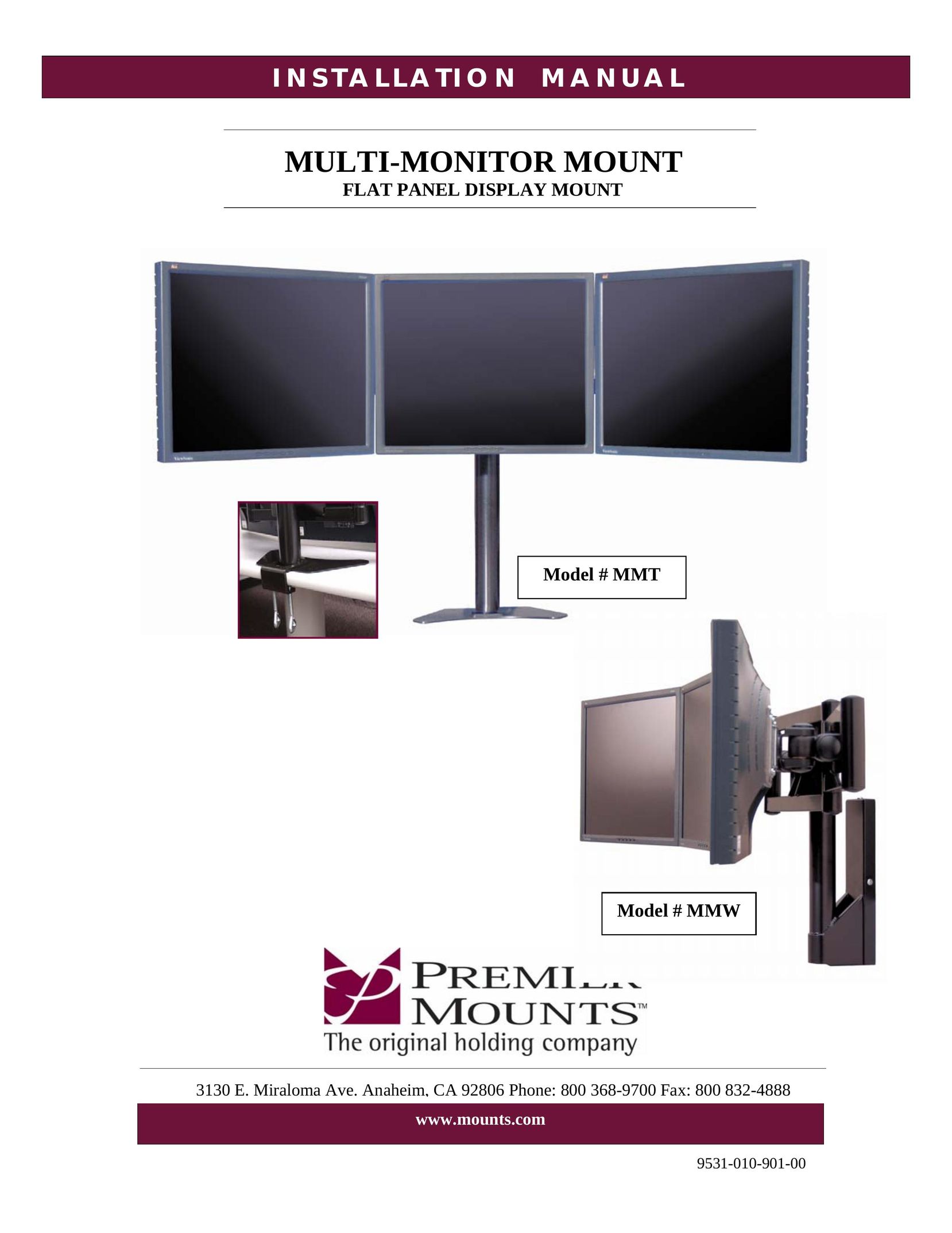 Premier Mounts MMT Indoor Furnishings User Manual