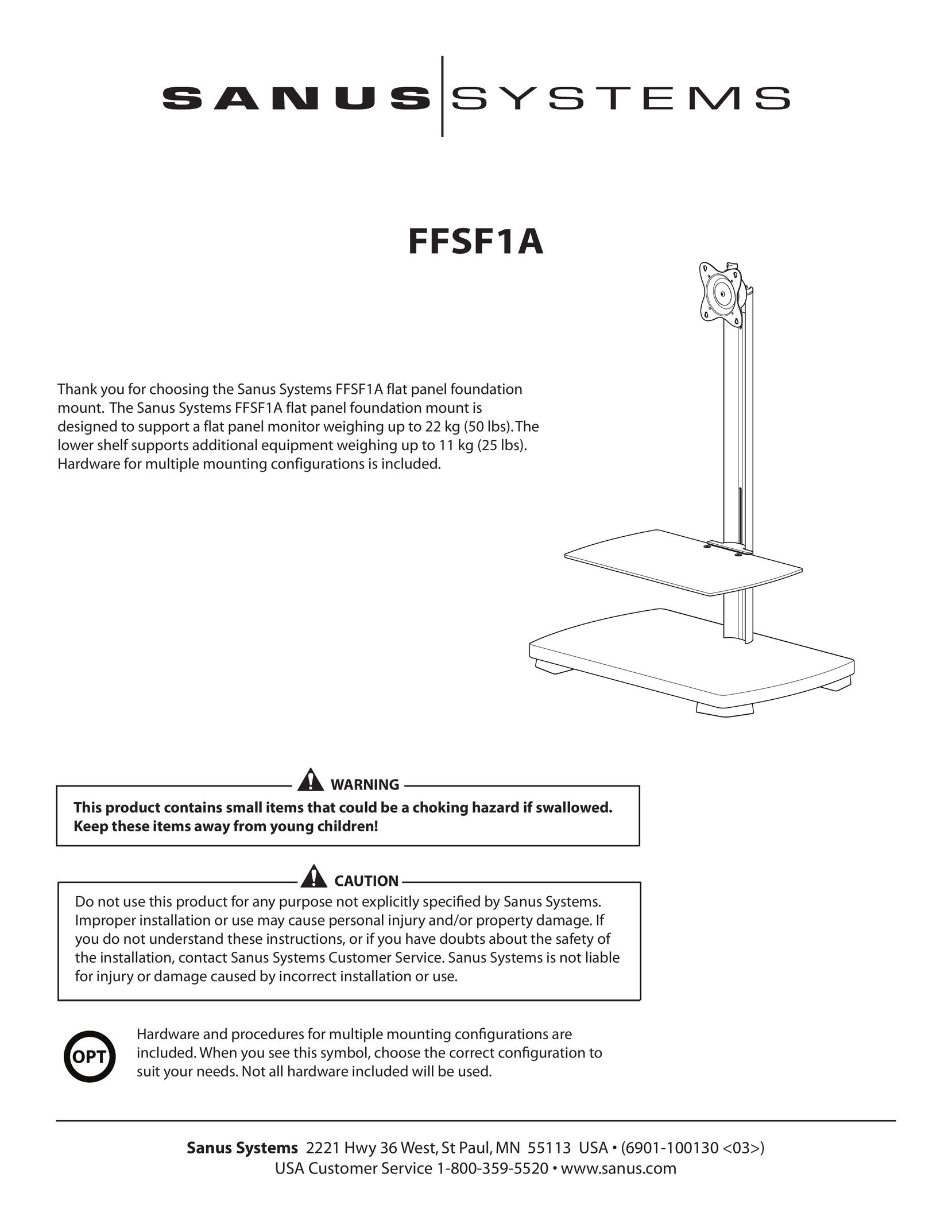Sanus Systems FFSF1A Indoor Furnishings User Manual