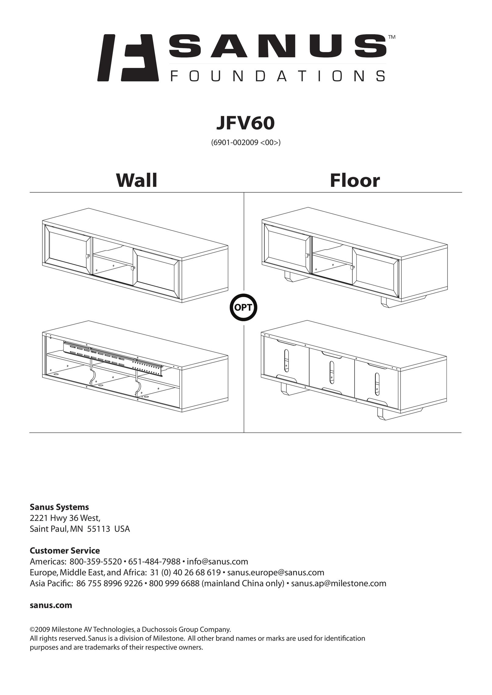 Sanus Systems JFV60 Indoor Furnishings User Manual