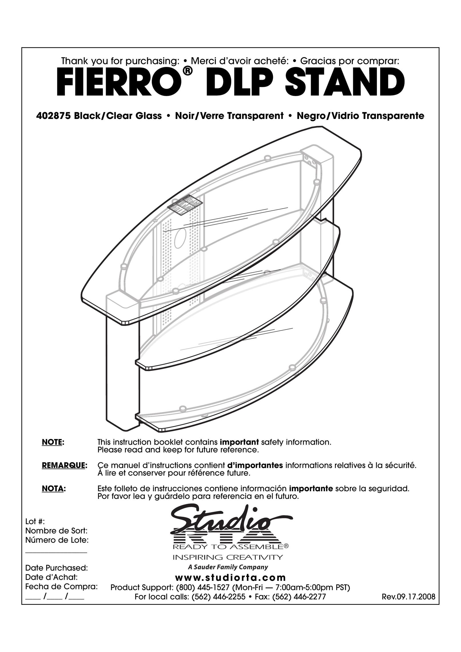 Studio RTA 402875 Indoor Furnishings User Manual