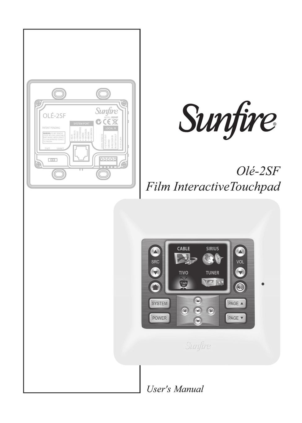 Sunfire OLE-2SF Indoor Furnishings User Manual