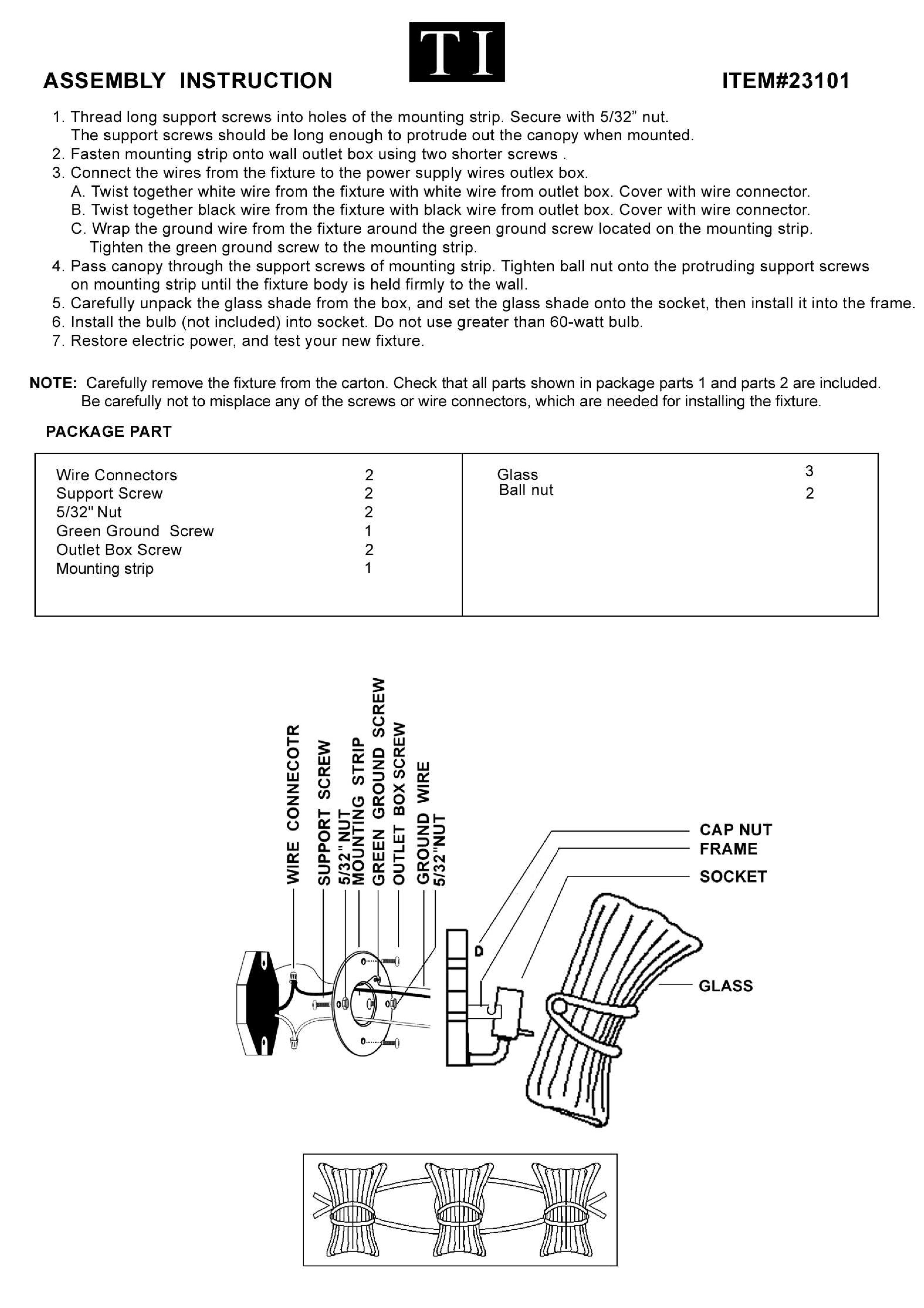 Triarch 23101 Indoor Furnishings User Manual