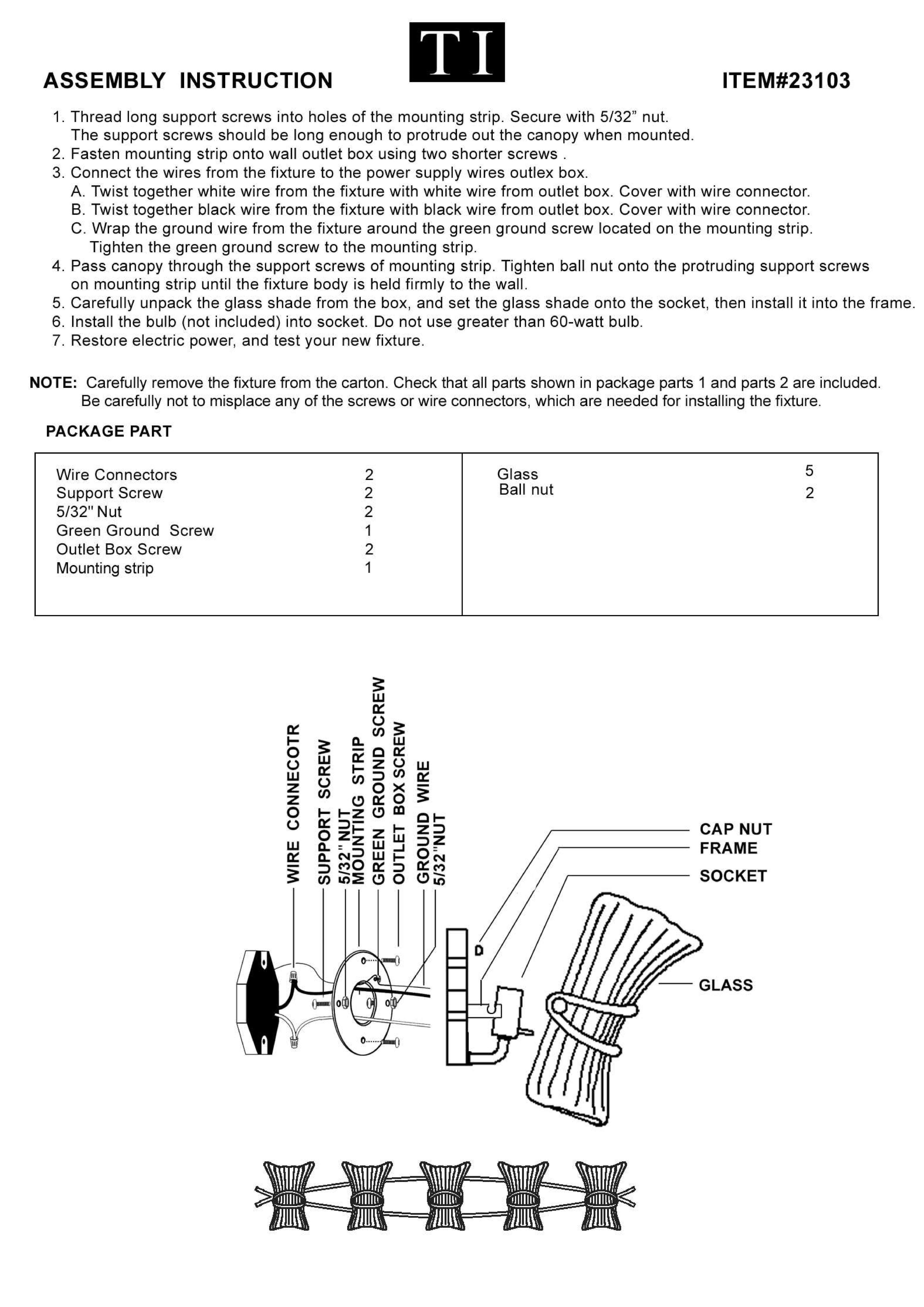Triarch 23103 Indoor Furnishings User Manual