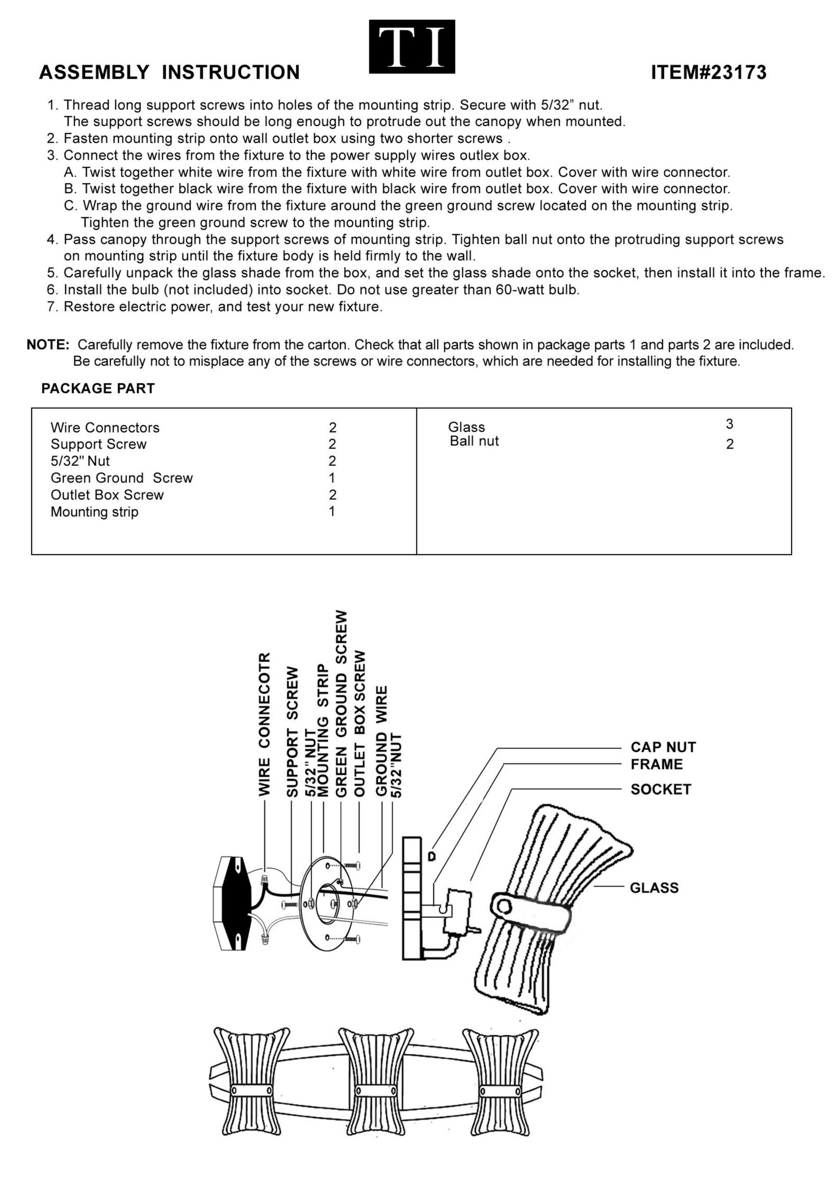 Triarch 23173 Indoor Furnishings User Manual