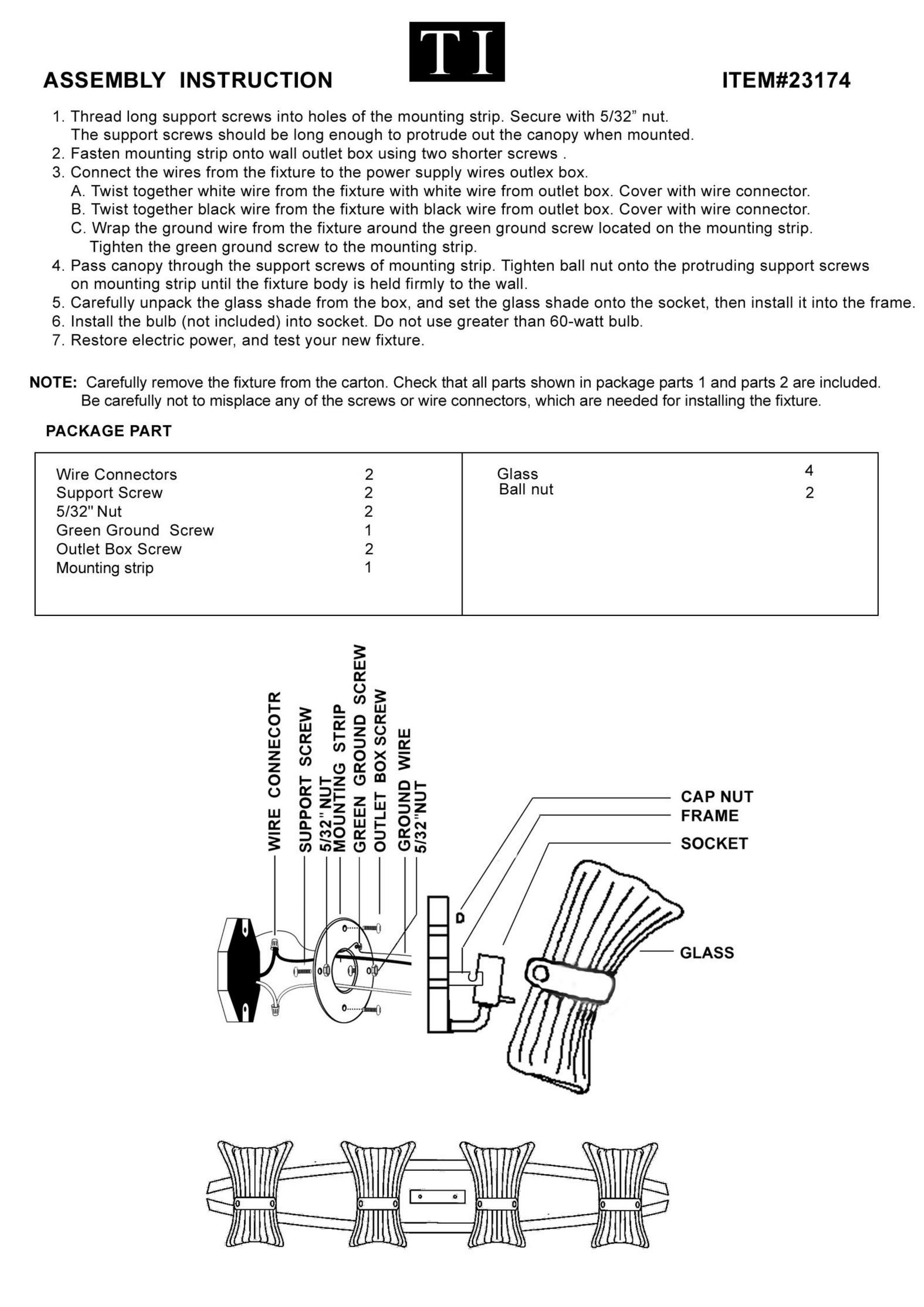Triarch 23174 Indoor Furnishings User Manual