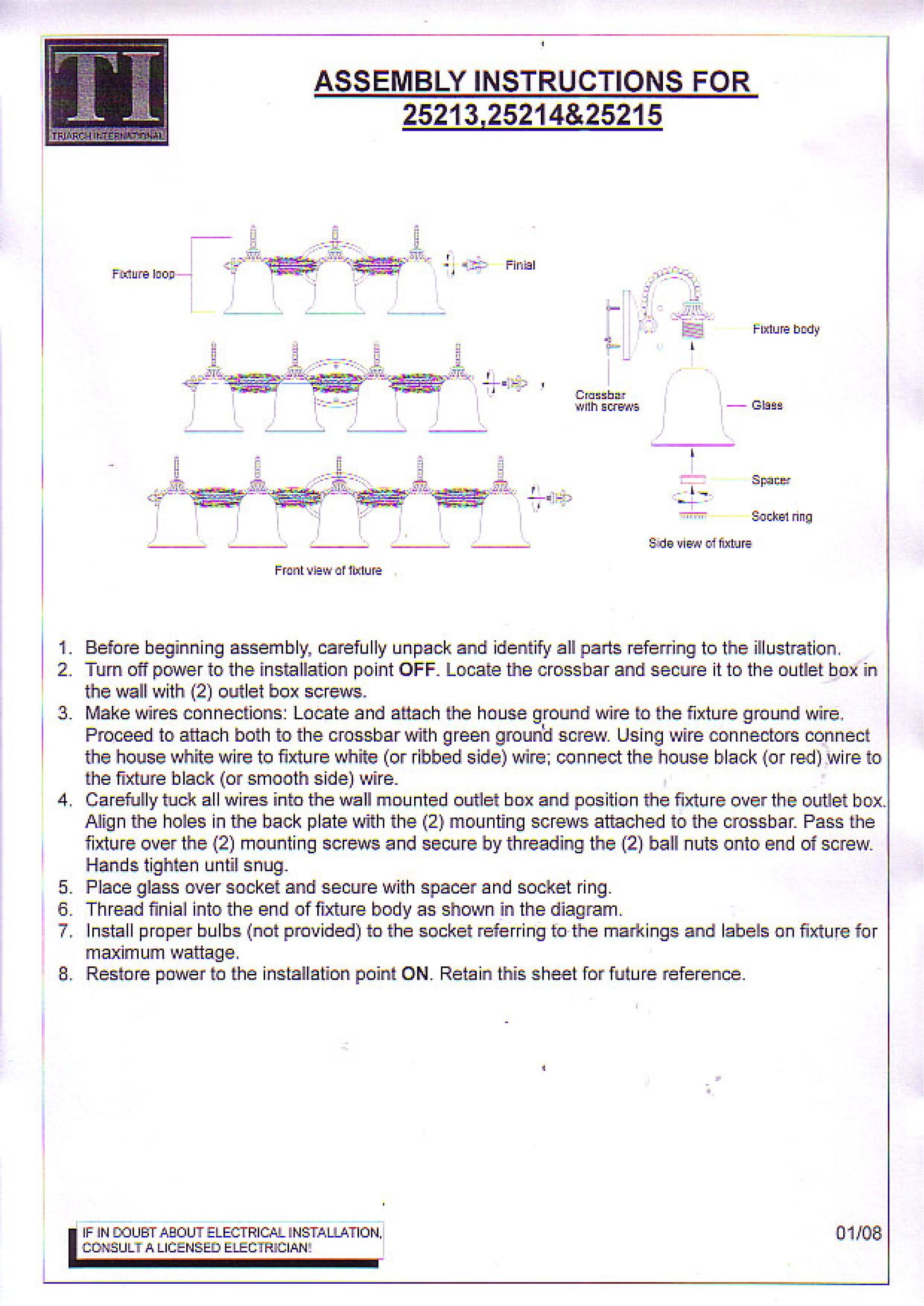 Triarch 25215 Indoor Furnishings User Manual