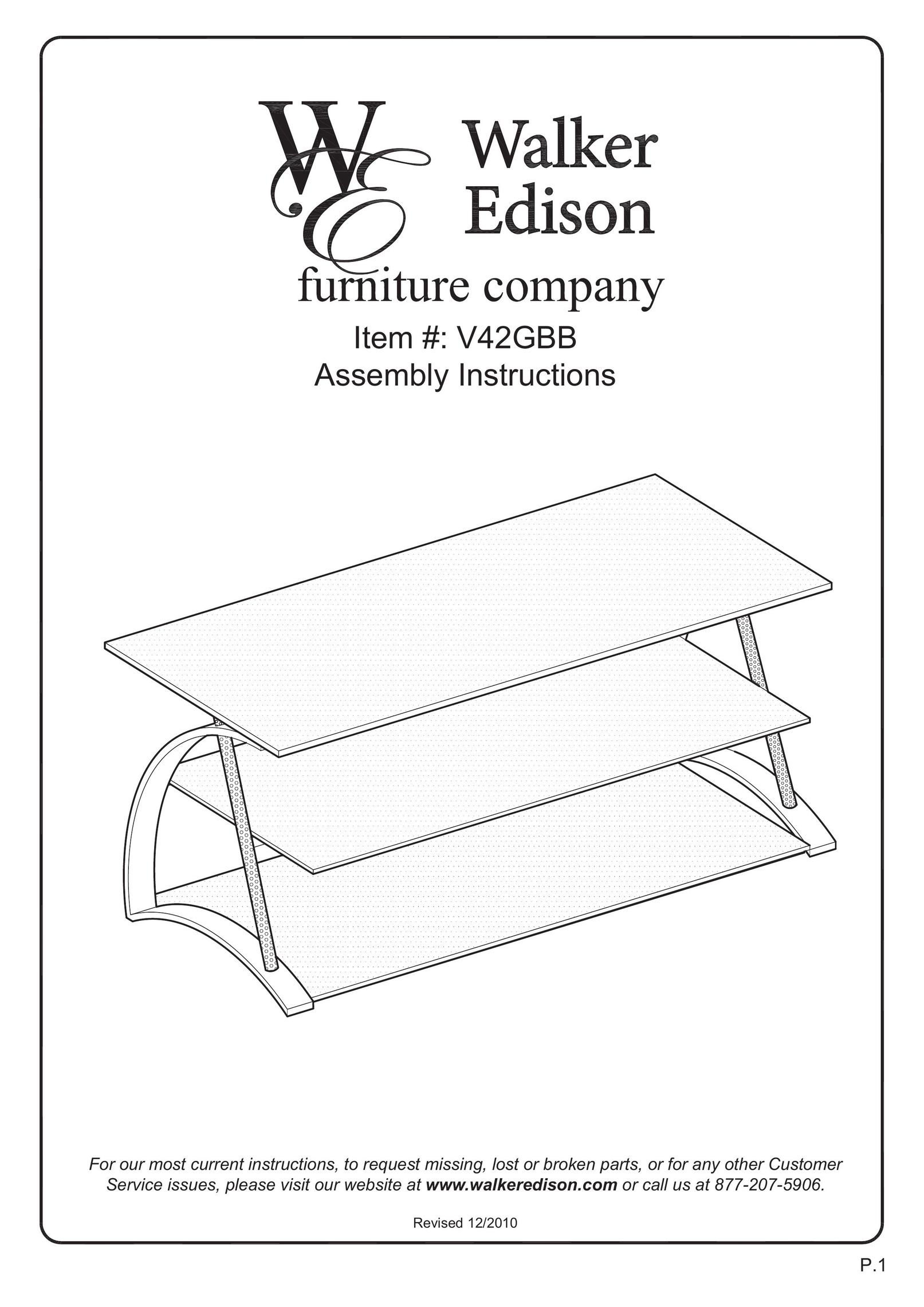 Walker V42GBB Indoor Furnishings User Manual