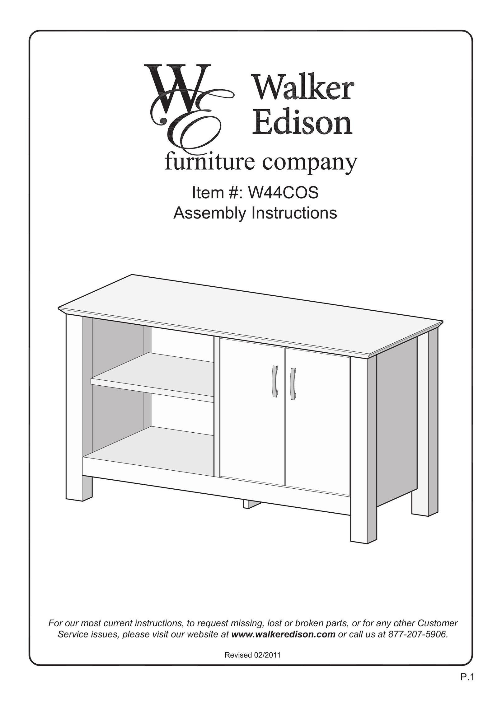 Walker W44COSBL Indoor Furnishings User Manual