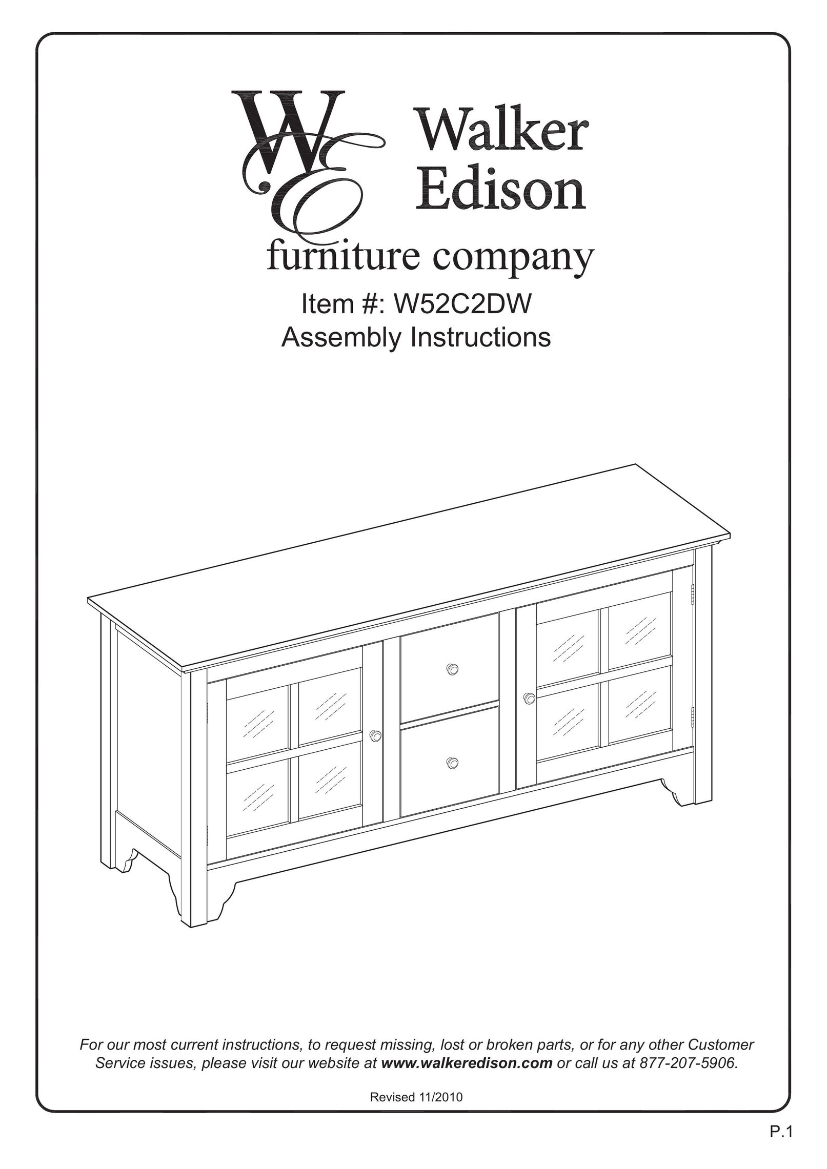Walker W52C2DWBL Indoor Furnishings User Manual