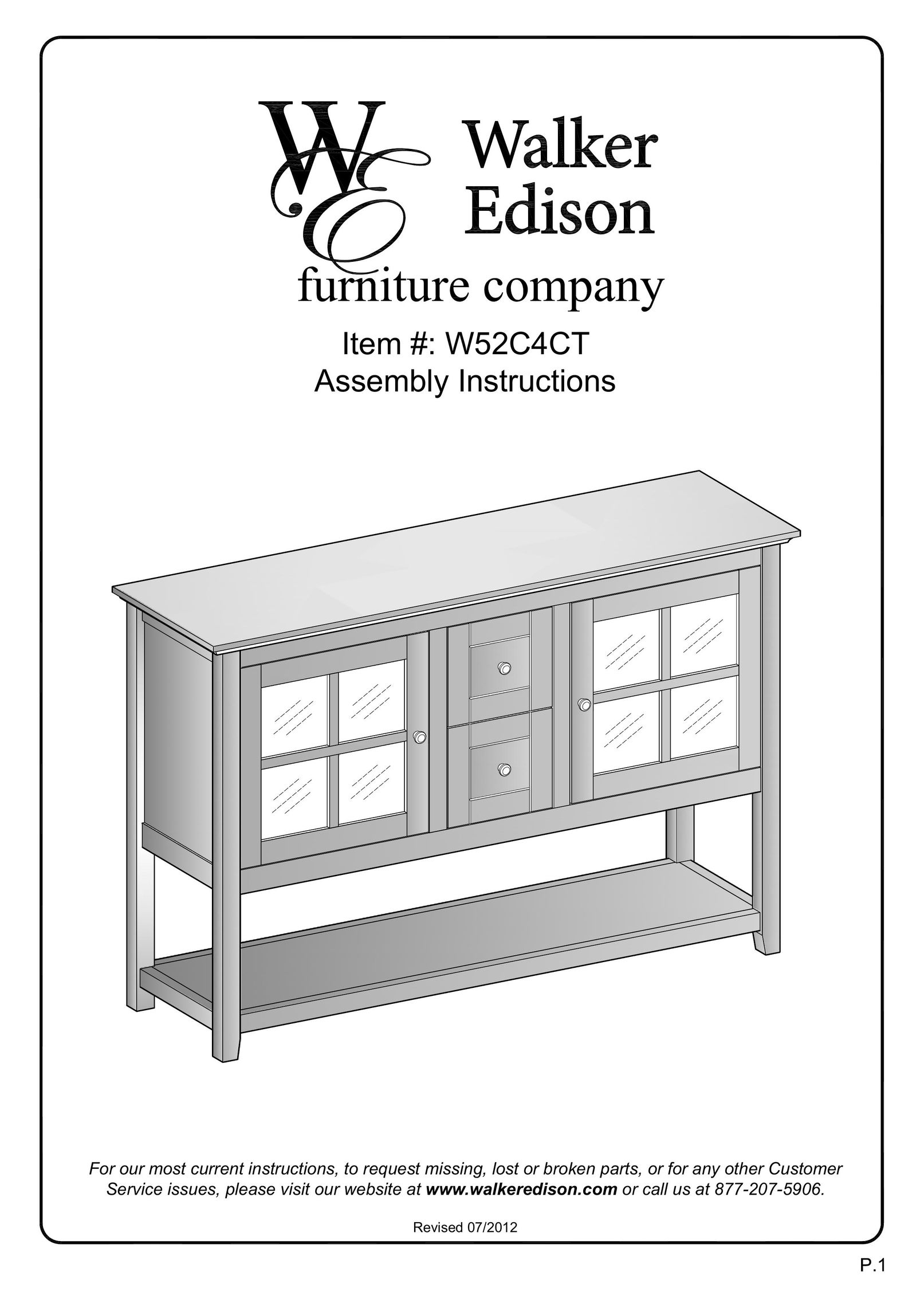 Walker W52C4CTBL Indoor Furnishings User Manual