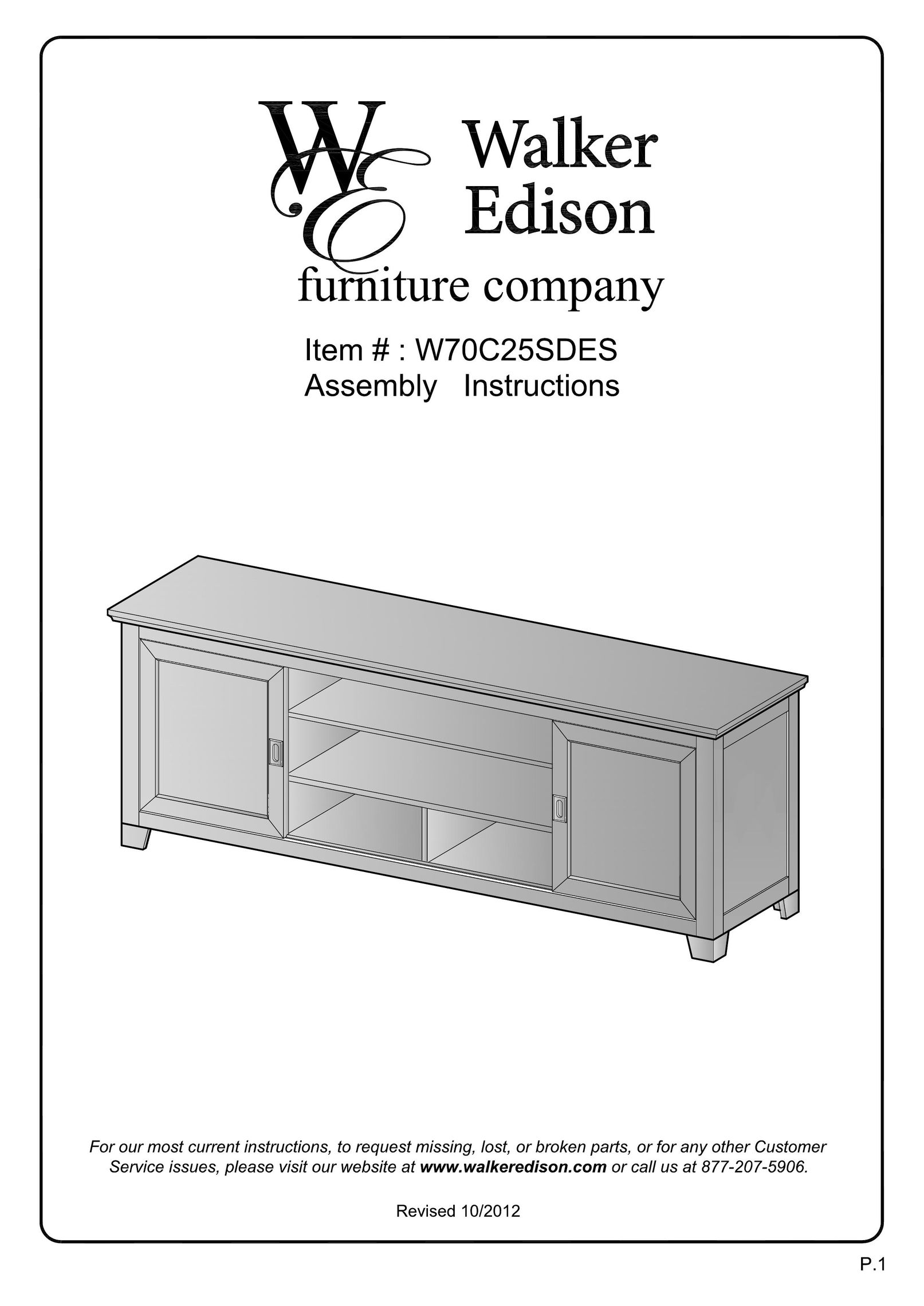 Walker W70C25SDES Indoor Furnishings User Manual