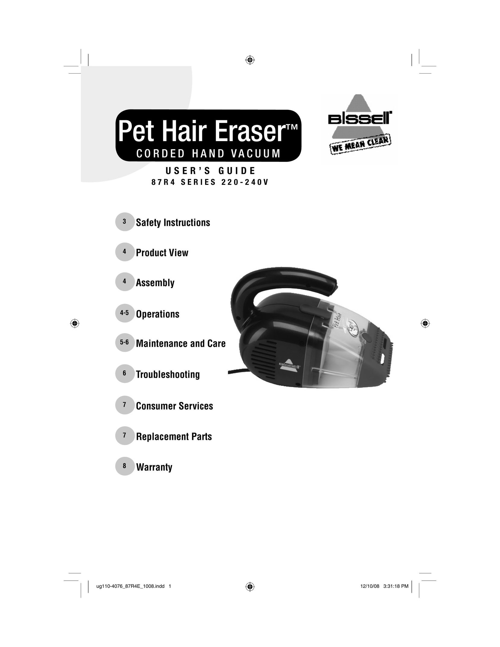 Bissell 87R4 Pet Care Product User Manual