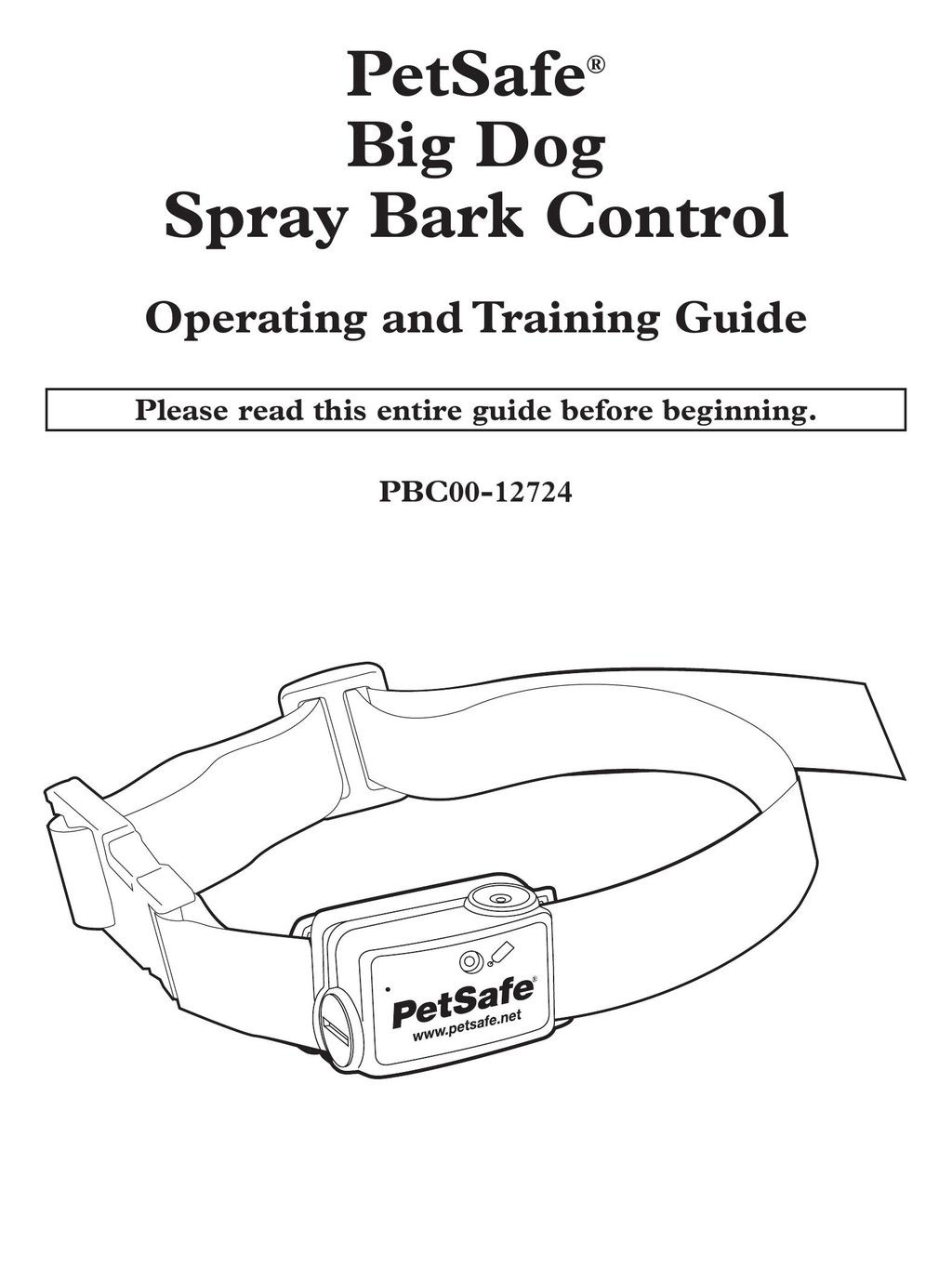 Petsafe PBC00-12724 Pet Care Product User Manual