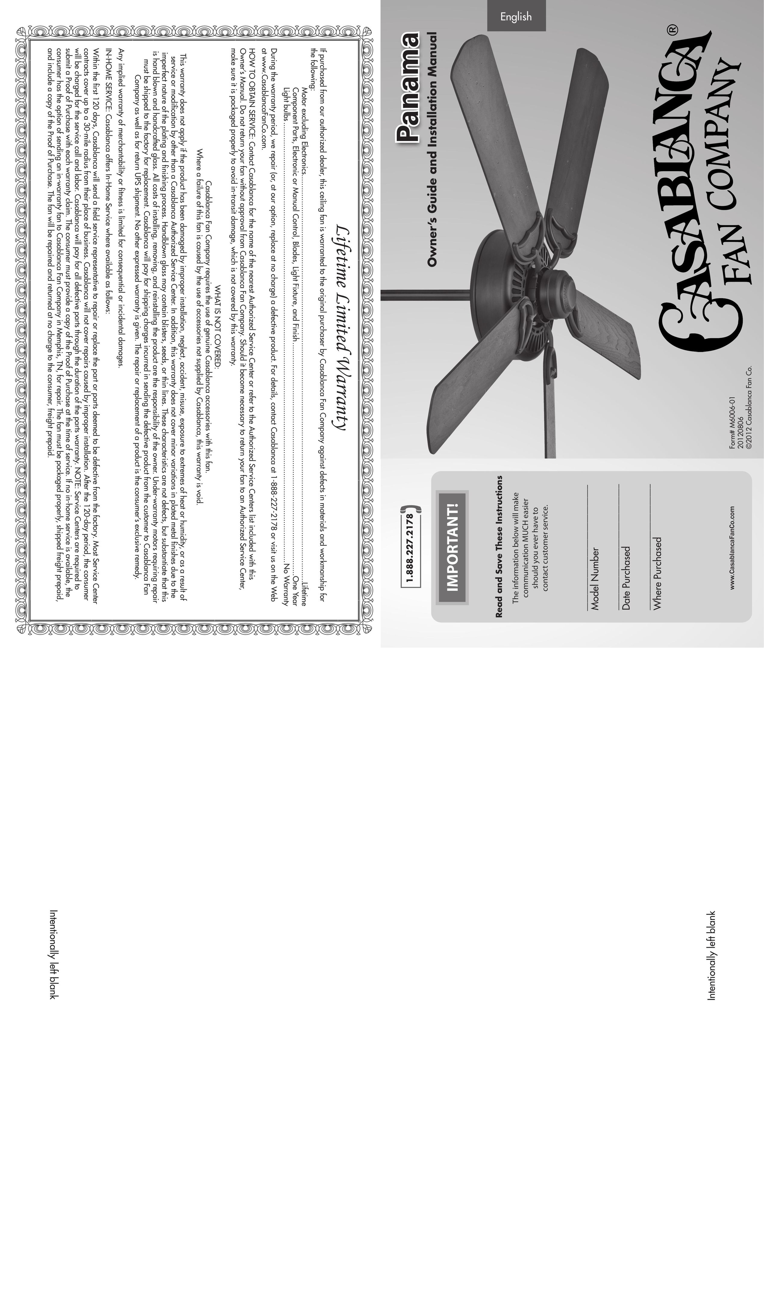 Casablanca Fan Company 59511 Pet Fence User Manual