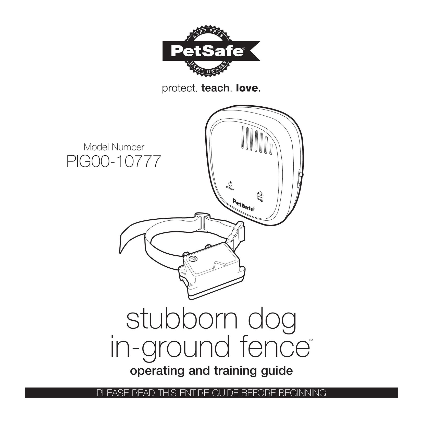 Petsafe PIG00-10777 Pet Fence User Manual