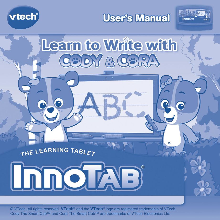 VTech learn to write with cody & cora innotab Pet Fence User Manual