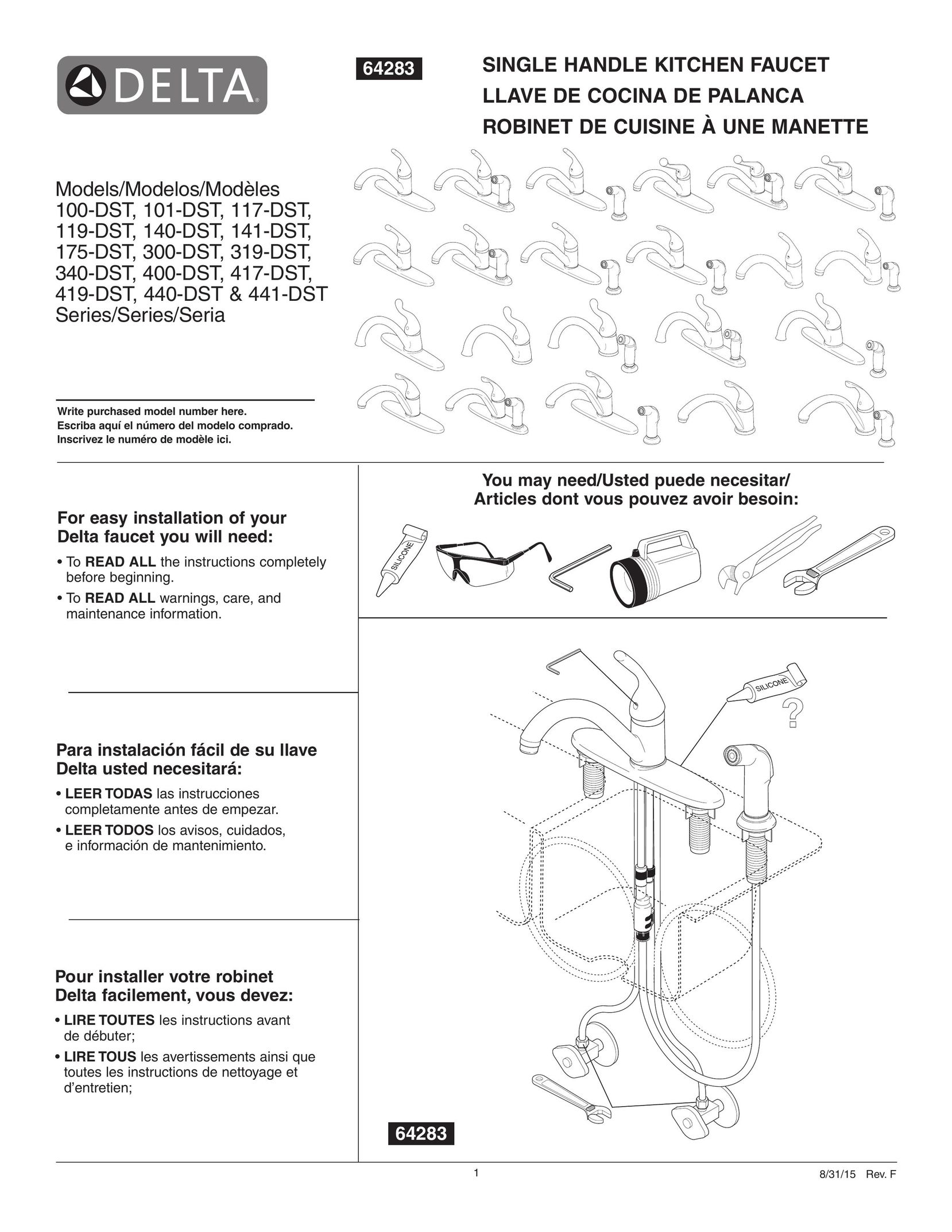 Delta 117-DST Plumbing Product User Manual