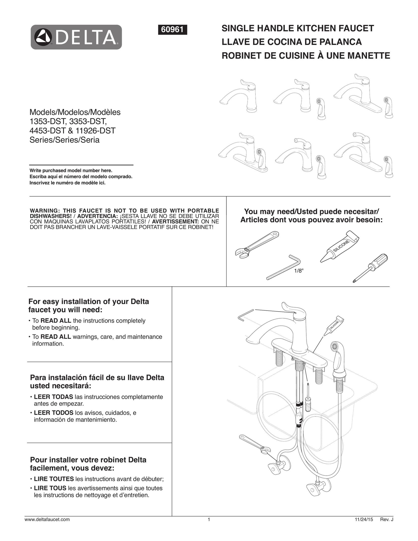 Delta Faucet 4453-DST Plumbing Product User Manual