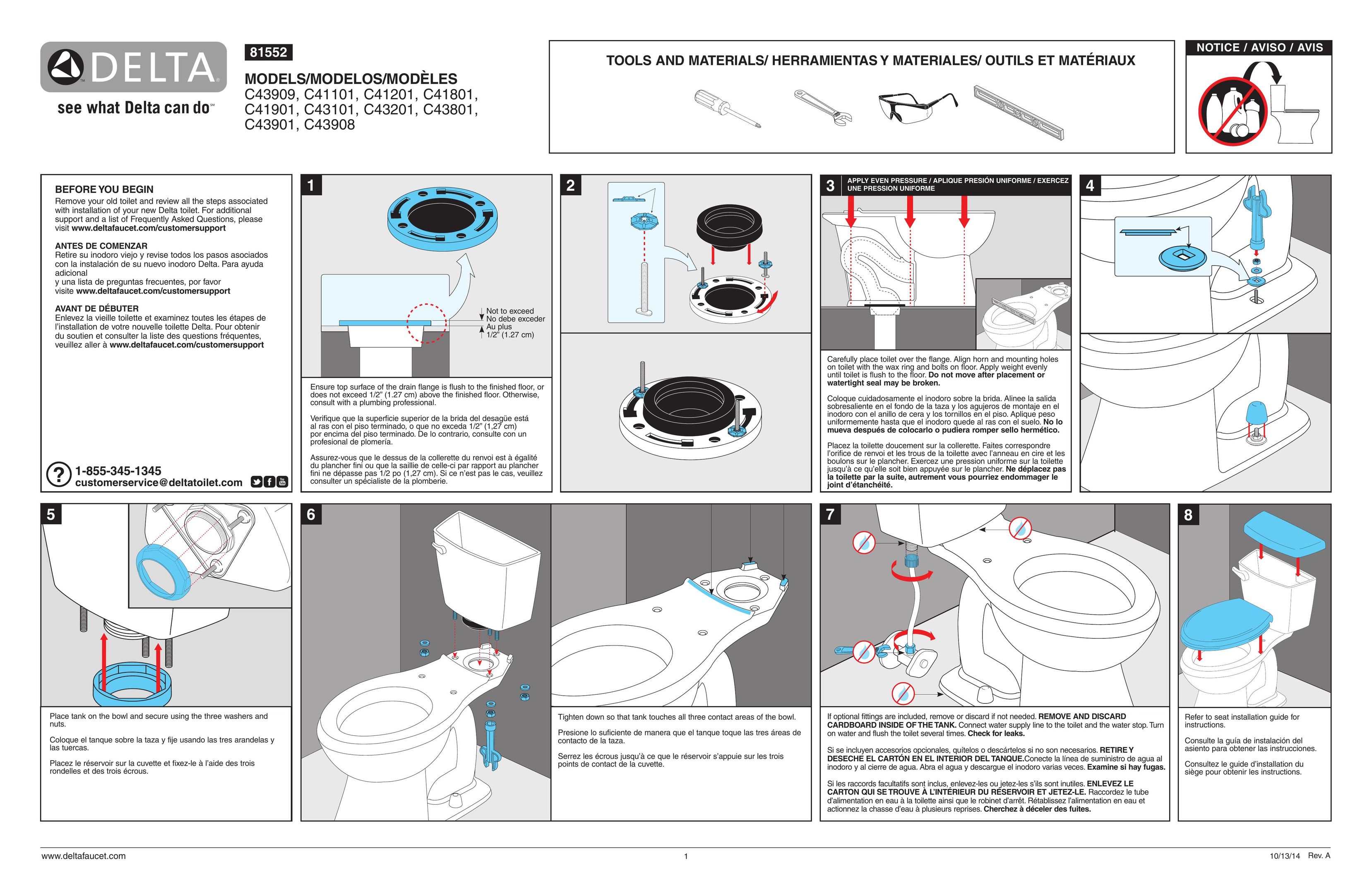 Delta Faucet C41201-WH Plumbing Product User Manual