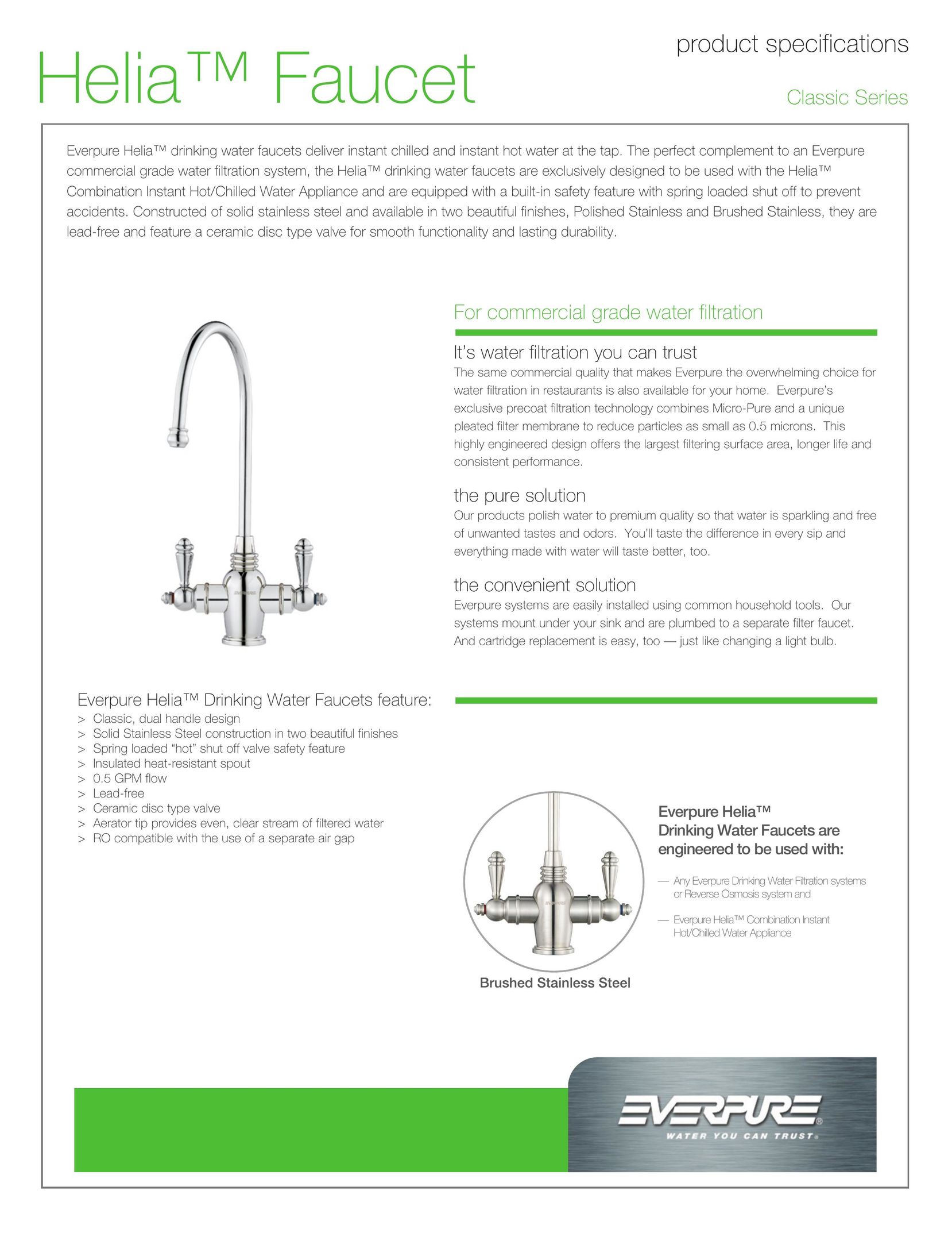 Everpure EV9007-21 Plumbing Product User Manual