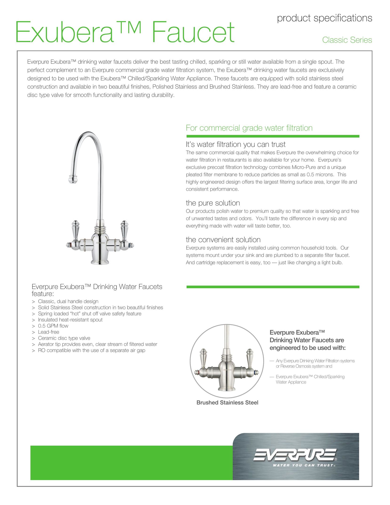 Everpure EV9007-30 Plumbing Product User Manual