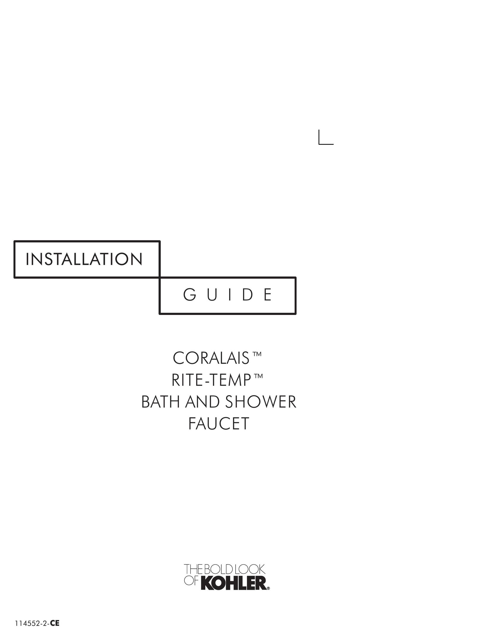 Kohler 114522-2-CE Plumbing Product User Manual