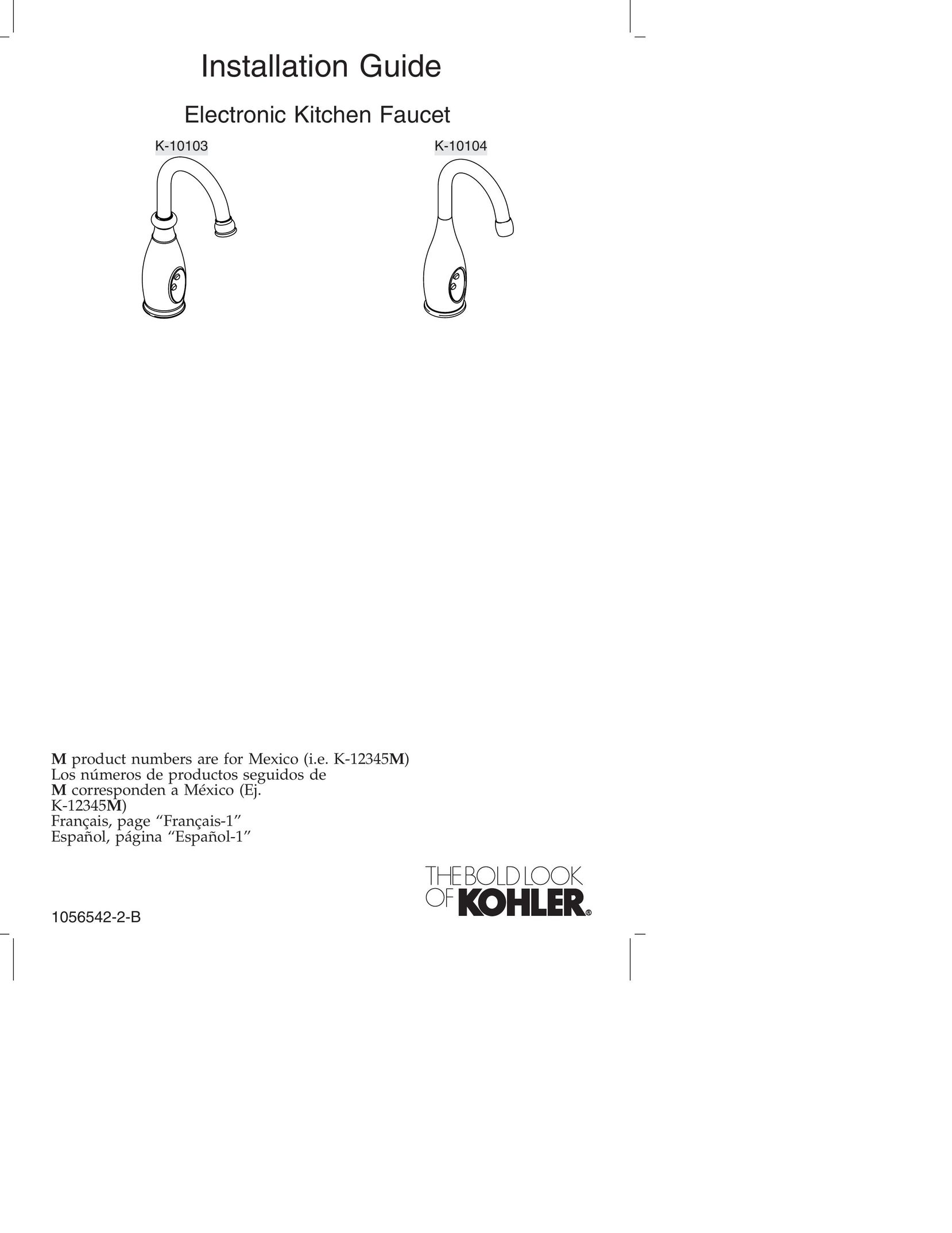Kohler K-10103 Plumbing Product User Manual