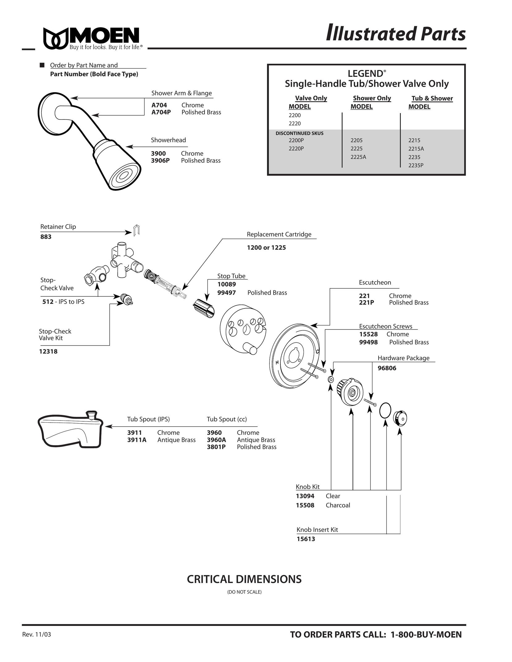 Moen 2215 Plumbing Product User Manual