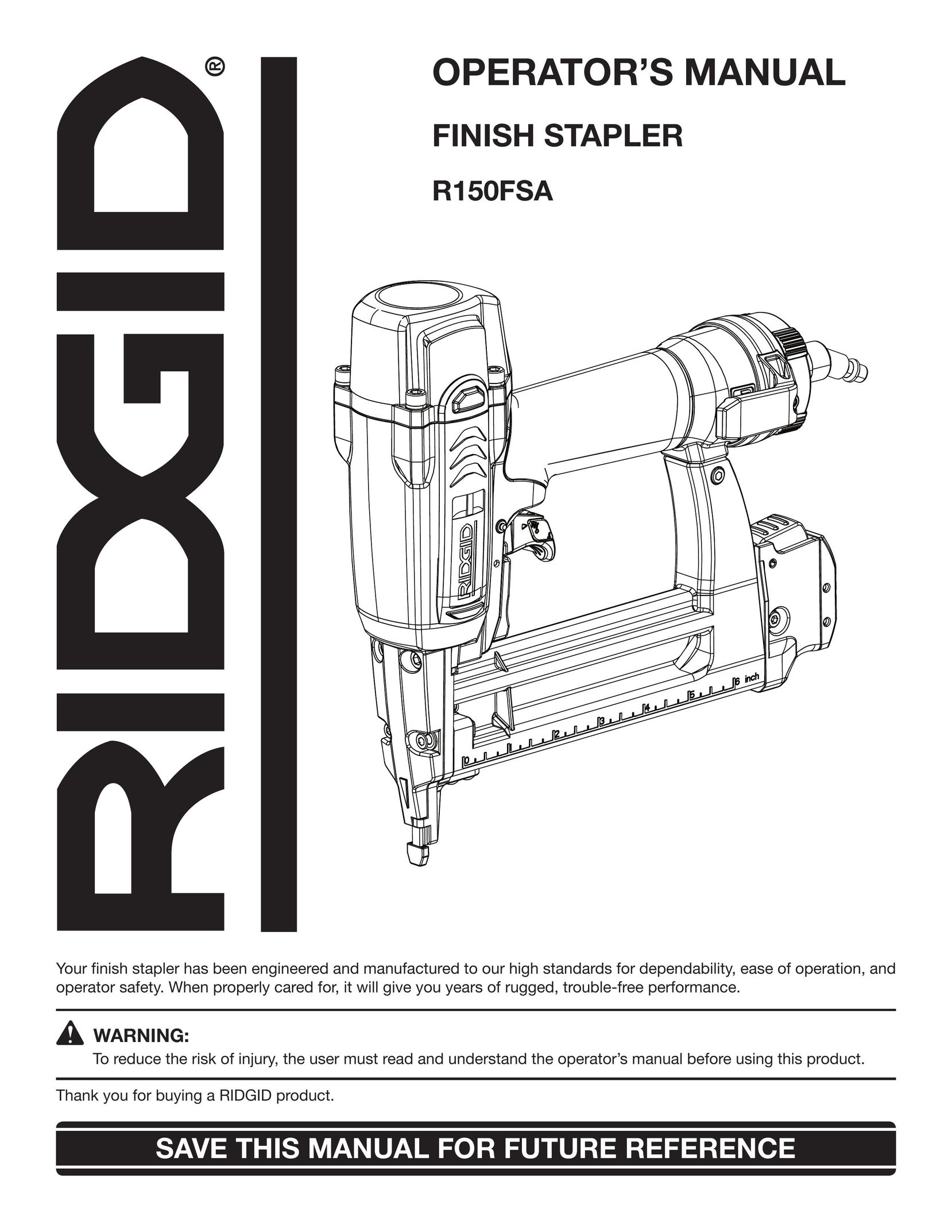 RIDGID R150FSA Plumbing Product User Manual
