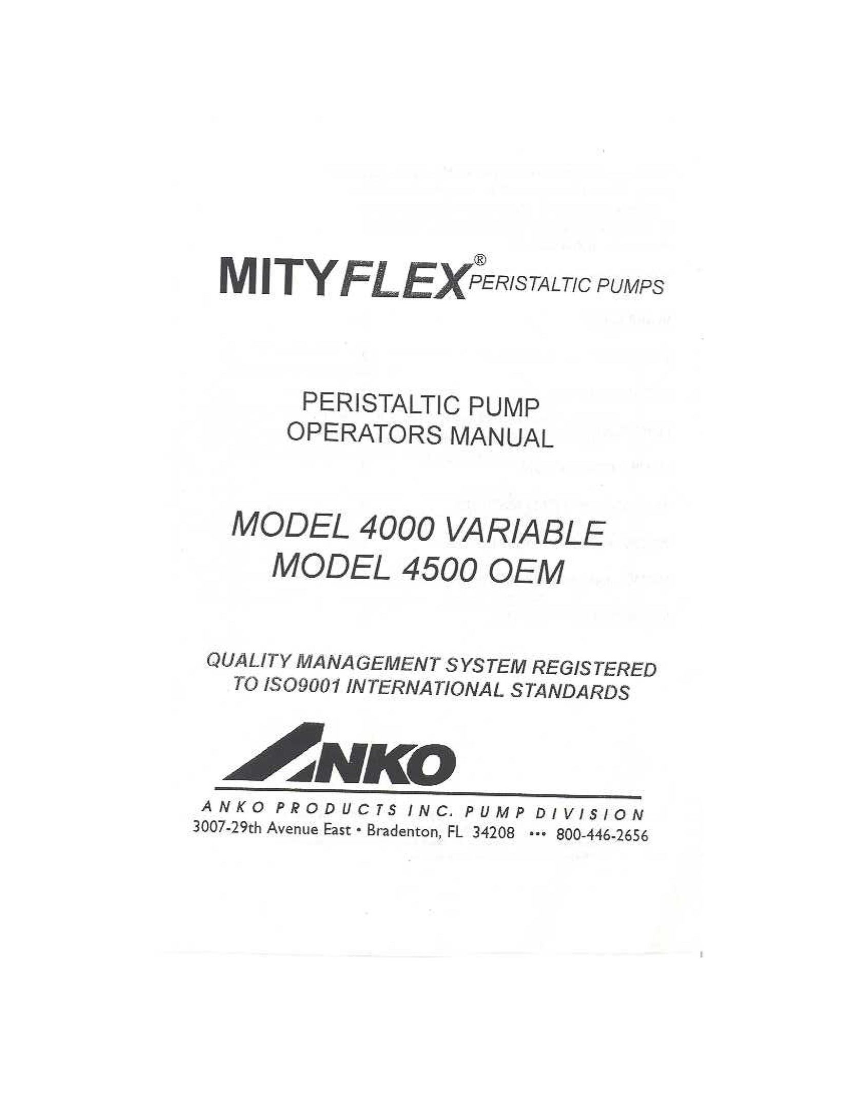 ANKO 4000 Variable Septic System User Manual