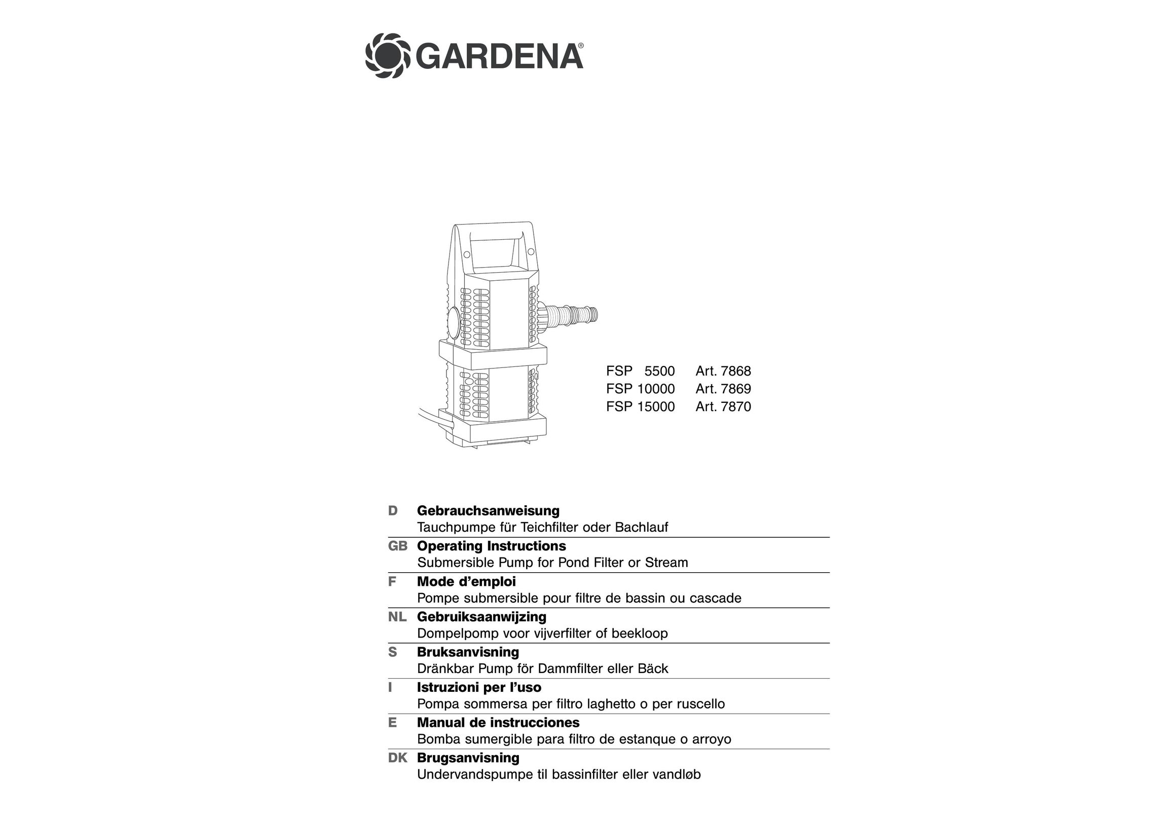 Gardena FSP 10000 Septic System User Manual