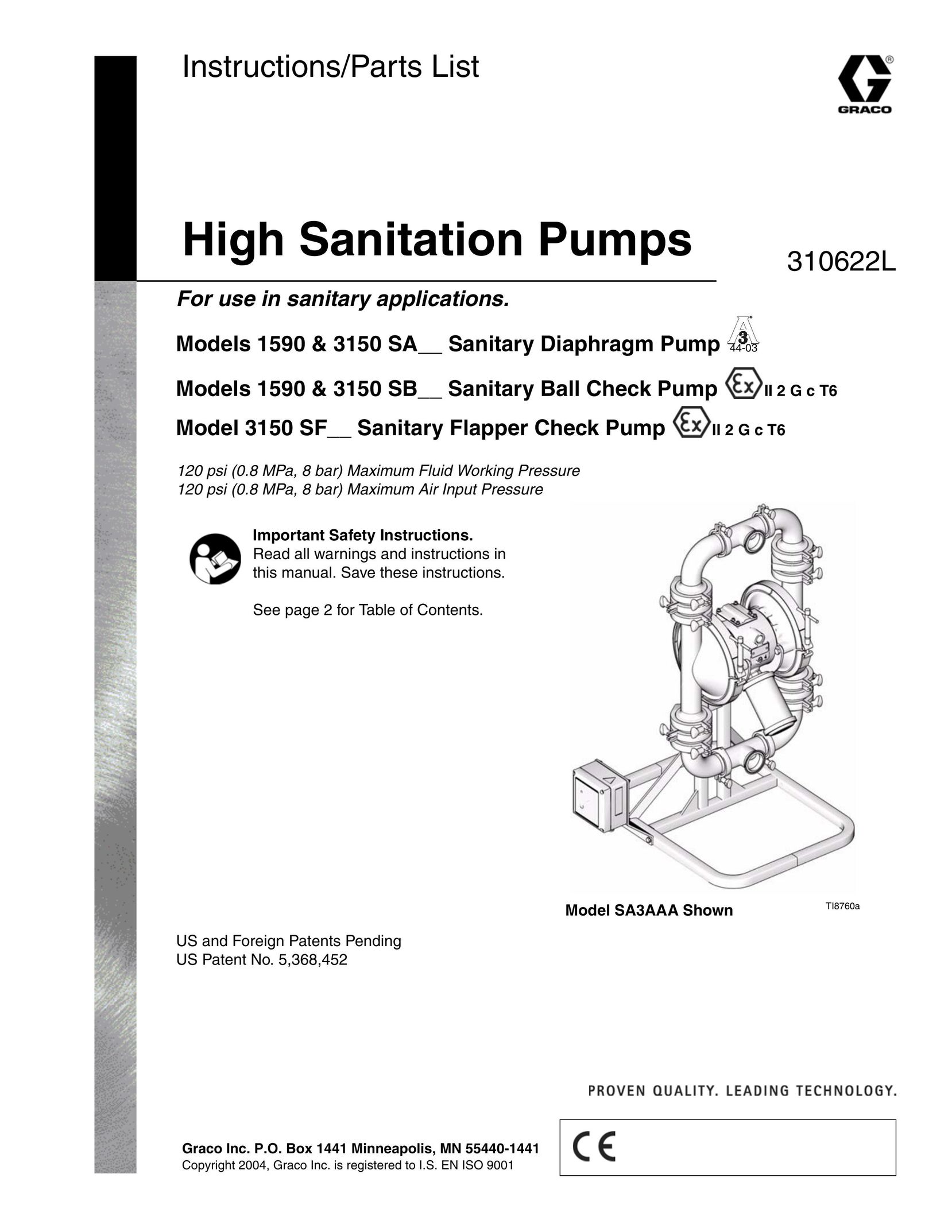 Haier 3150 SB Septic System User Manual
