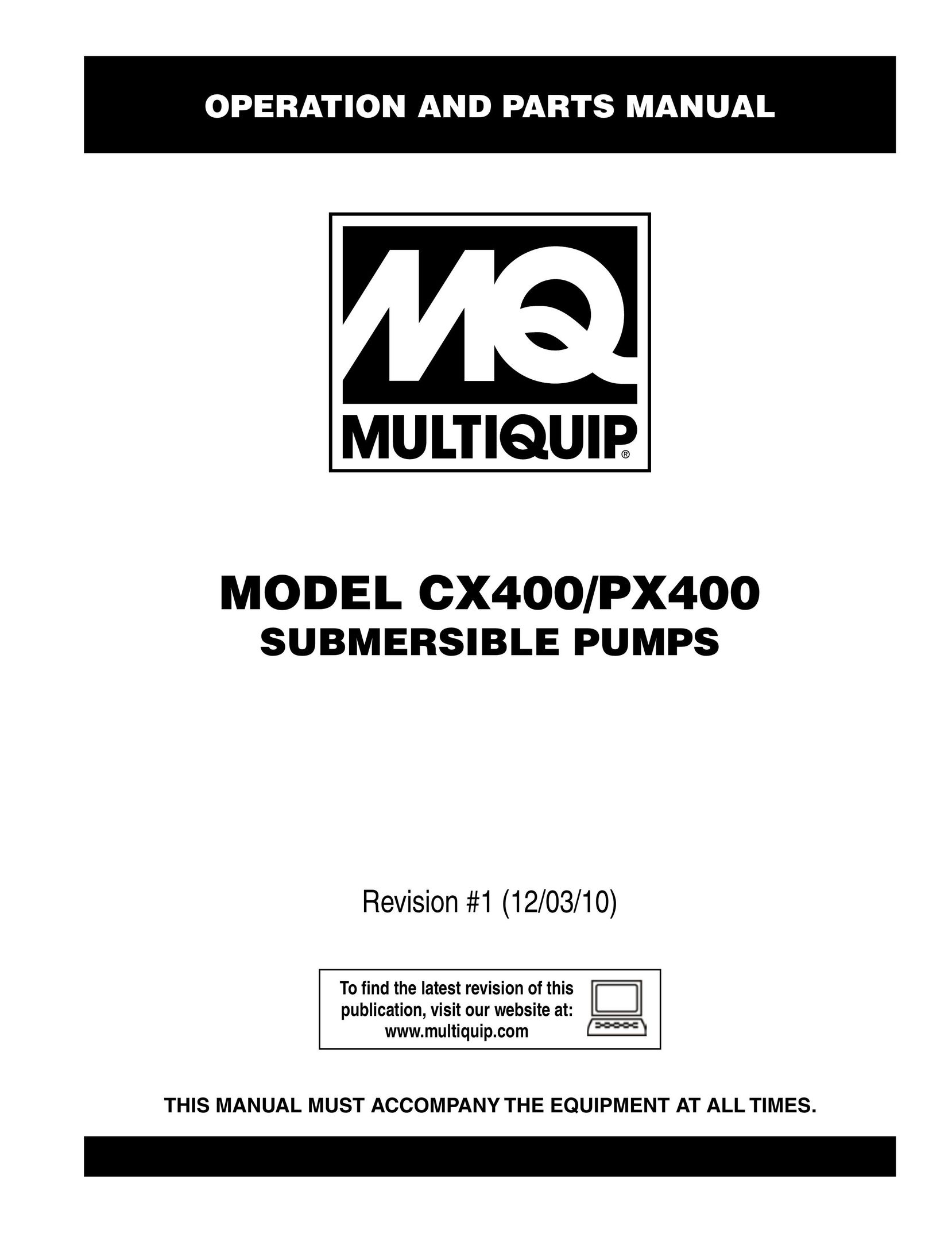 Multiquip px400 Septic System User Manual