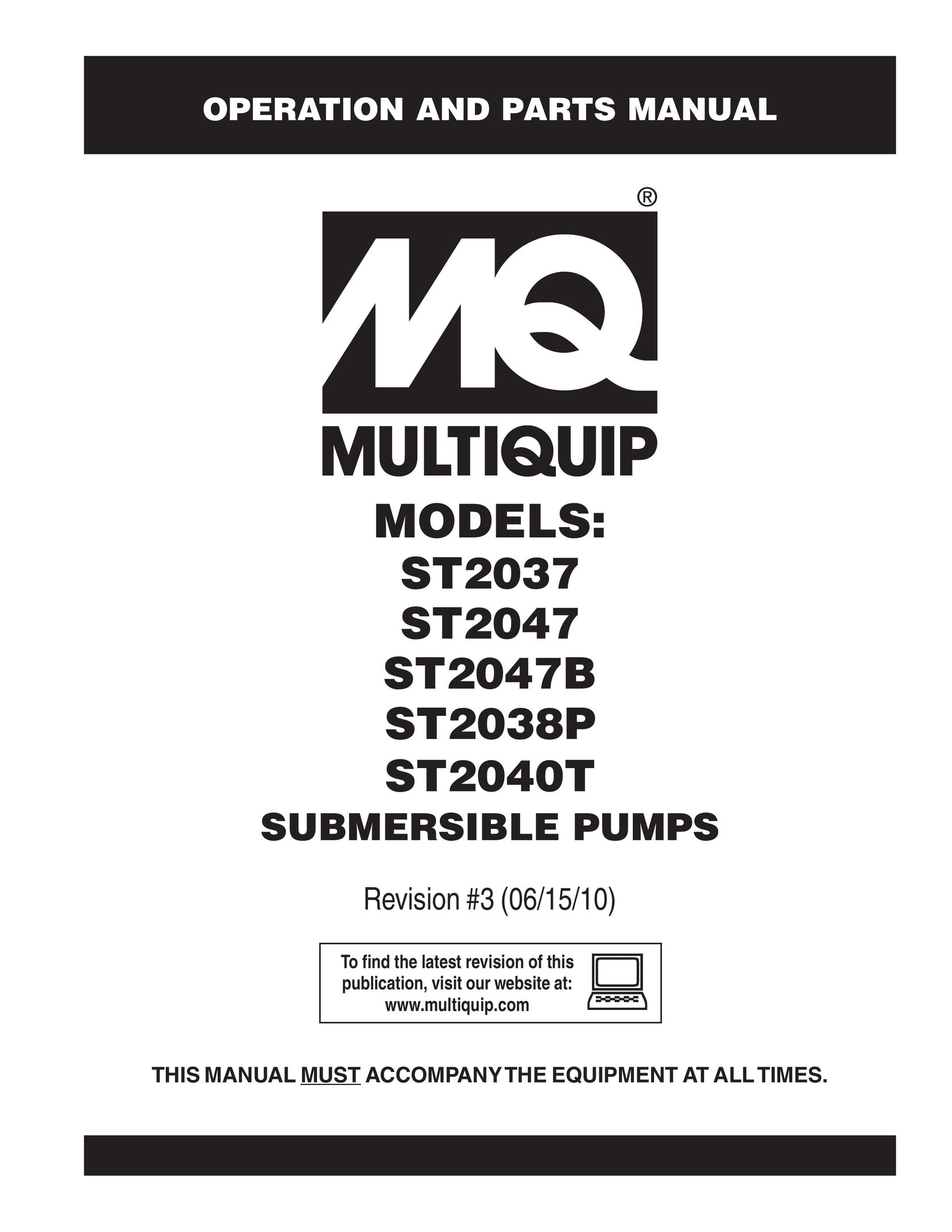 Multiquip ST2047 Septic System User Manual