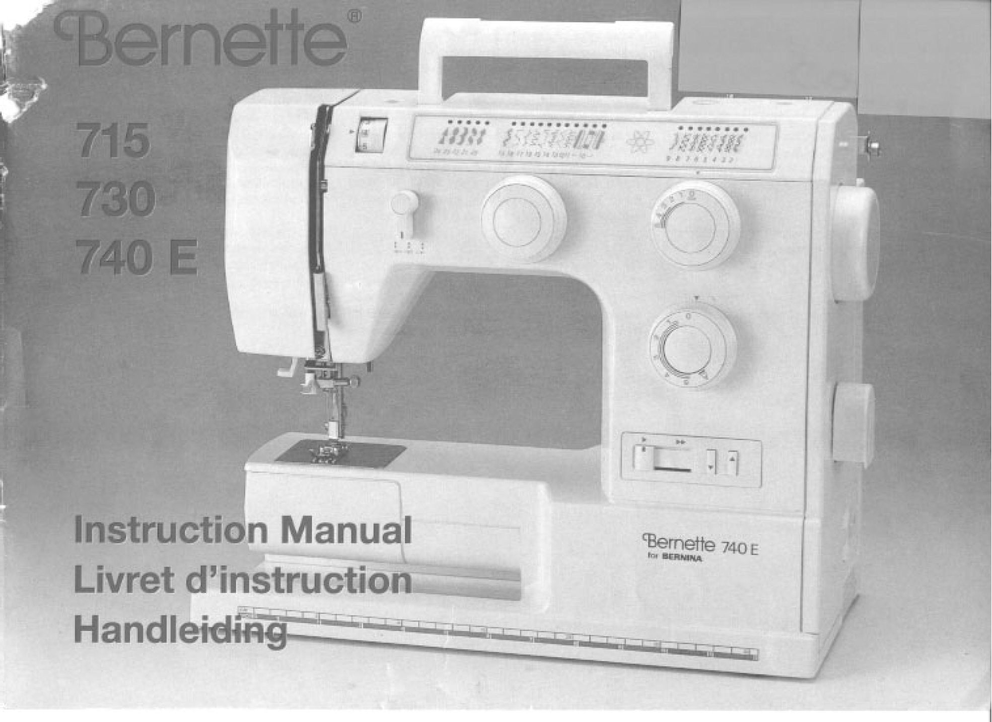 Bernina 740E Sewing Machine User Manual