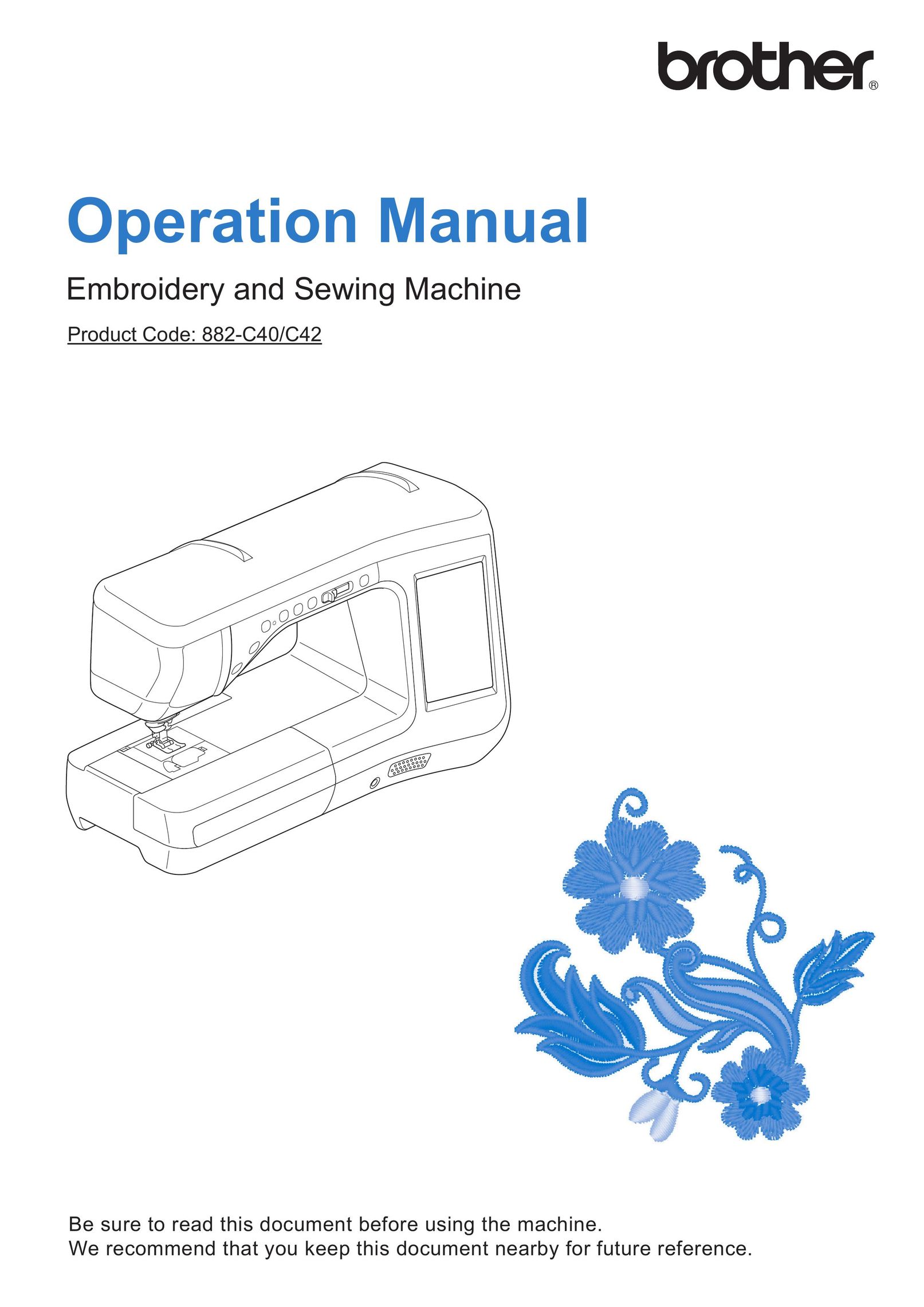 Brother 882-C40/C42 Sewing Machine User Manual