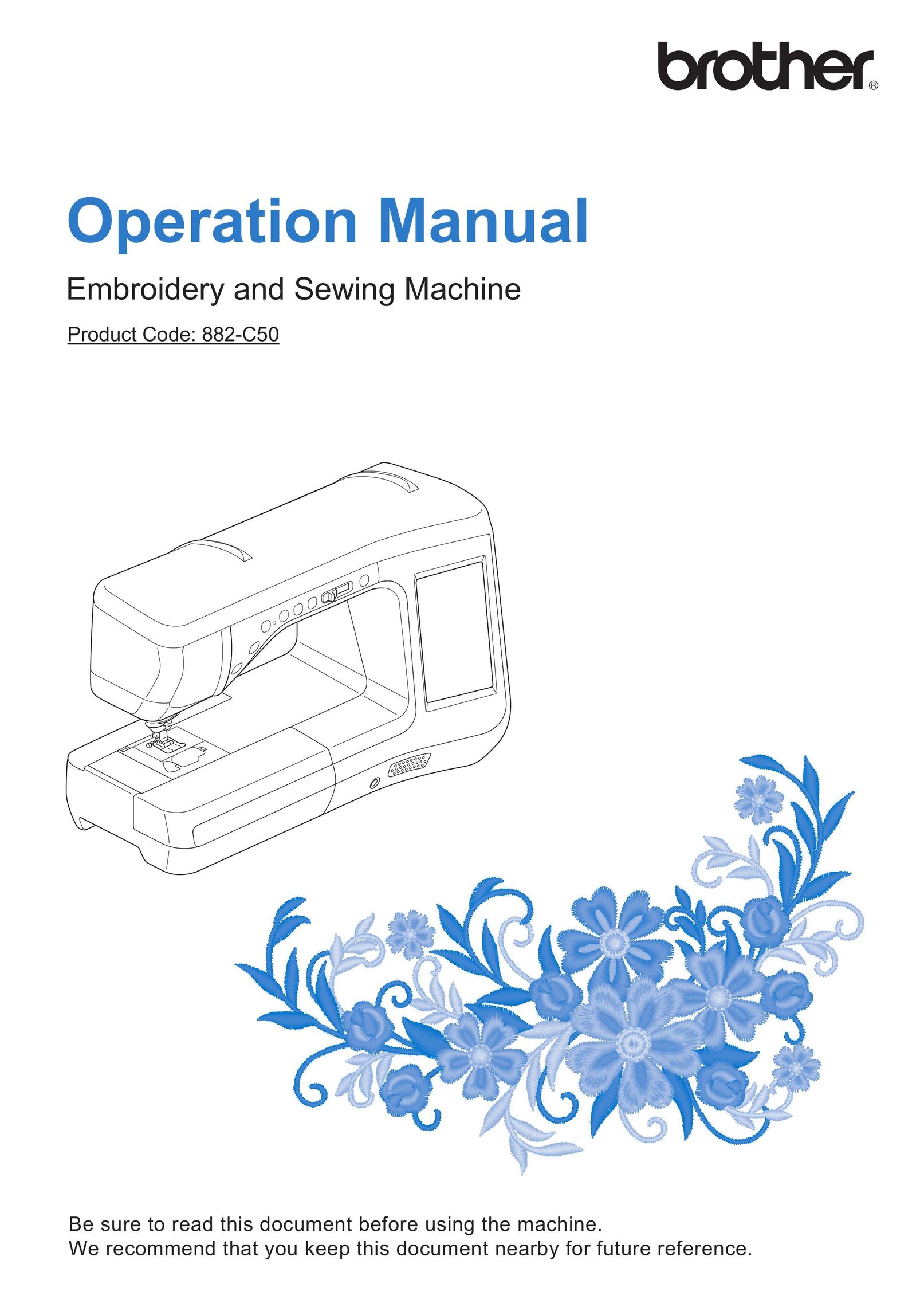 Brother 882-C50 Sewing Machine User Manual