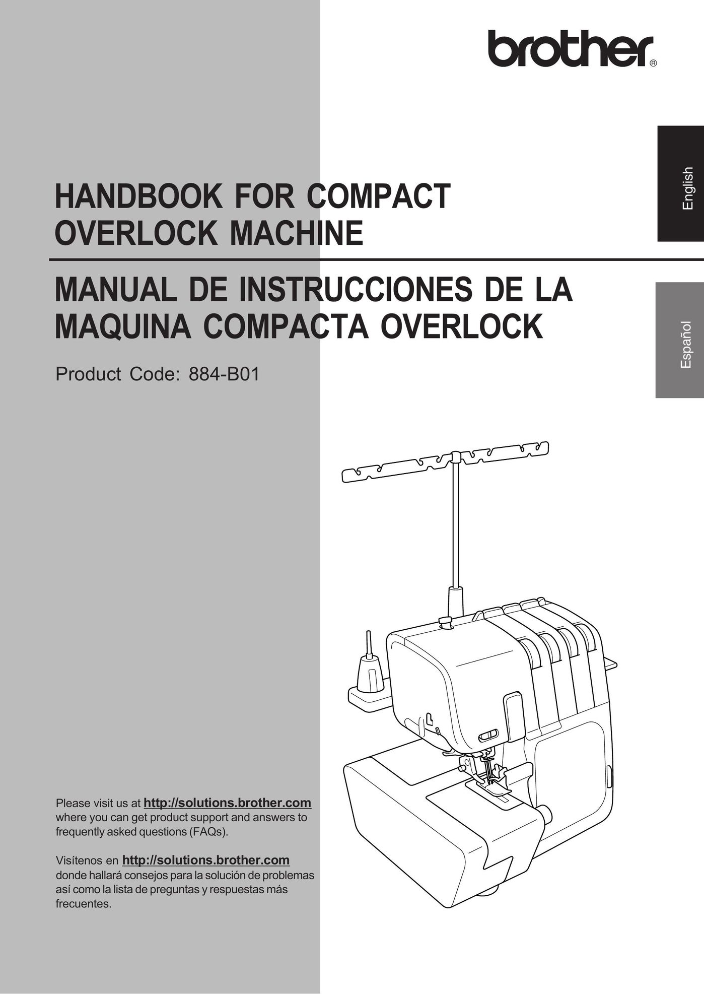 Brother 884-B01 Sewing Machine User Manual
