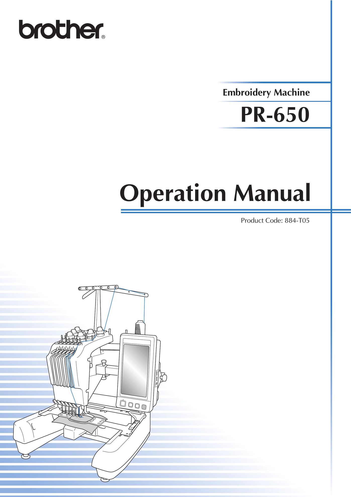 Brother 884-T05 Sewing Machine User Manual