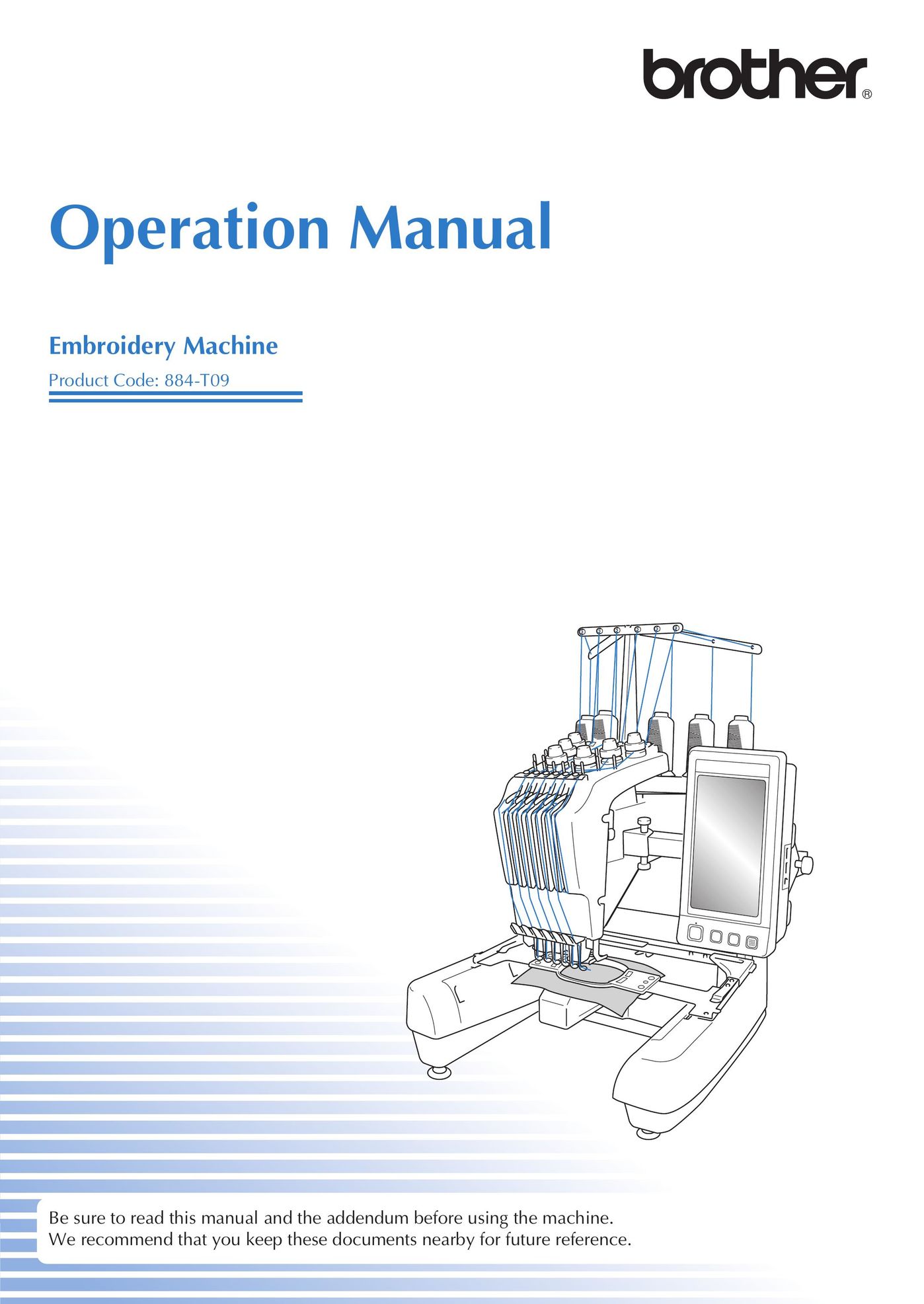 Brother 884-T09 Sewing Machine User Manual