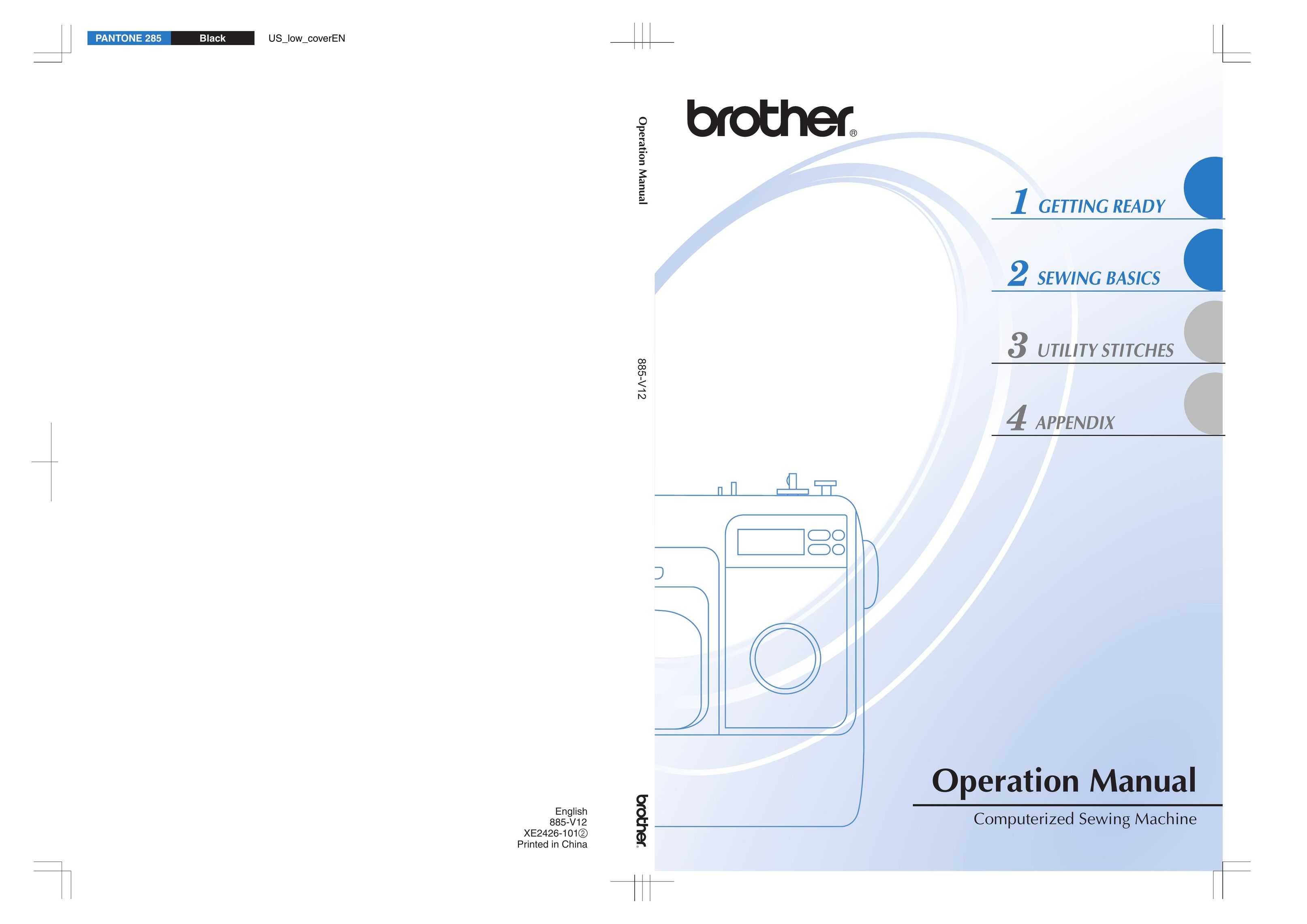 Brother 885-V12 Sewing Machine User Manual
