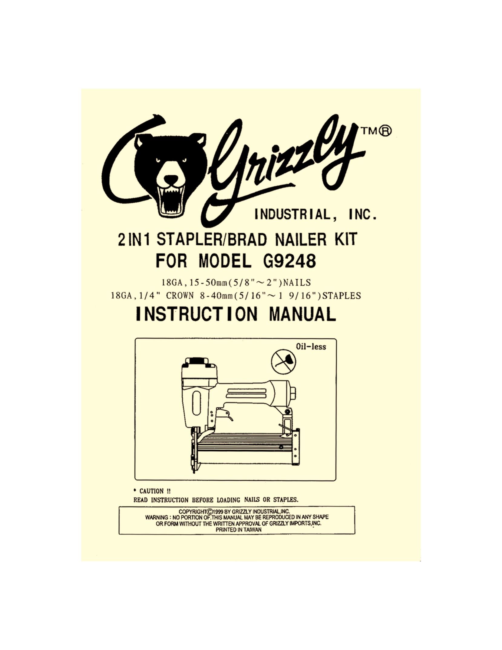 Grizzly G9248 Sewing Machine User Manual
