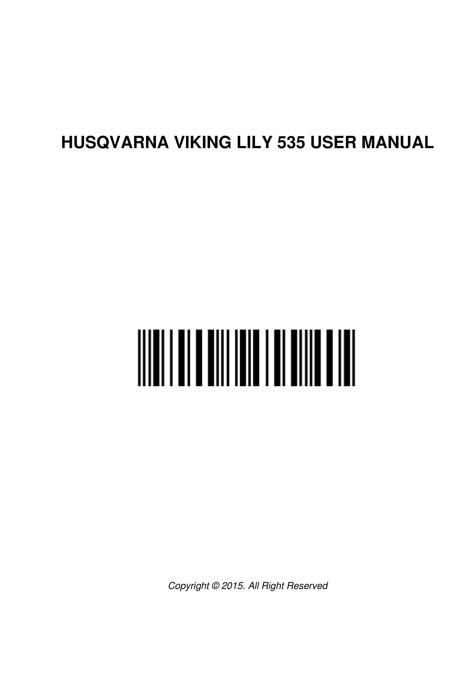 Husqvarna 535 Sewing Machine User Manual