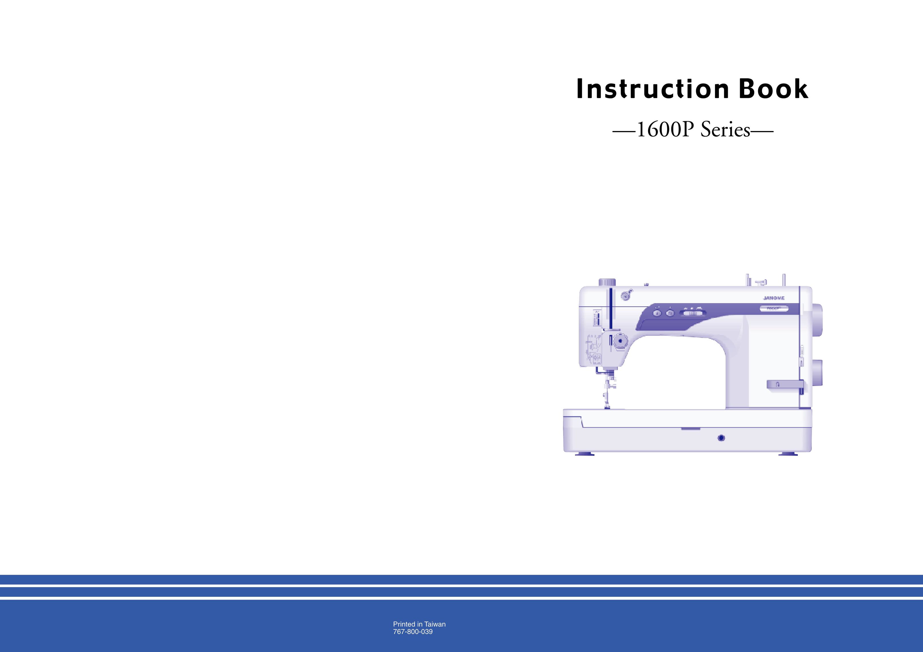 Janome -1600P Series- Sewing Machine User Manual